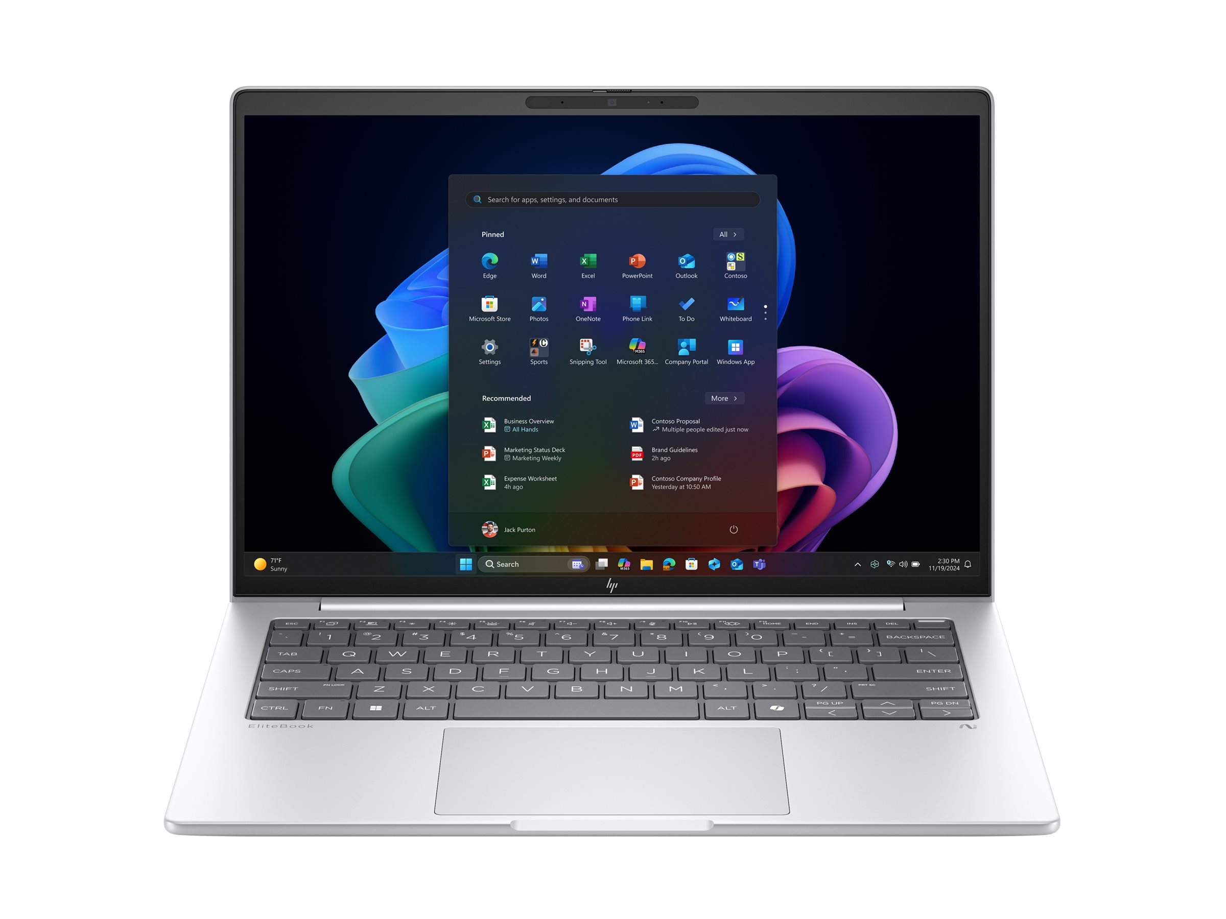 HP EliteBook 8 G1a Notebook Next Gen AI - 169-Grad - IPS HP SureView 5 1920 x 1200 - Wi-Fi 7 - Bluetooth - 5G - Glacier Silver - kbd: Deutsch - mit HP 3 Jahre Offsite Notebook-Hardware-Support