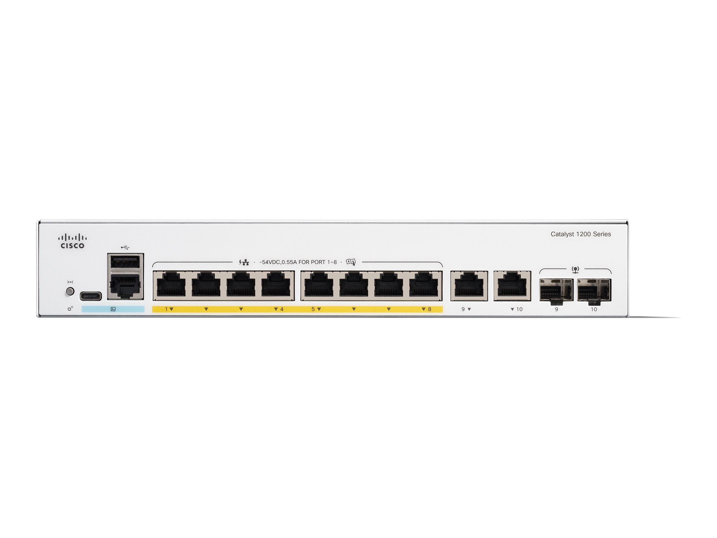 Cisco Catalyst 1200-8P-E-2G - Switch - L3 Cisco C1200-8P-E-2G. Switch-Typ: Manag - + 2 x Combo Gigabit SFP/RJ-45 - an Rack montierbar - PoE+ (67 W) Cisco Catalyst 1200-8P-E-2G - Switch - L3 Cisco C1200-8P-E-2G. Switch-Typ: Manag - + 2 x Combo Gigabit SFP/RJ-45 - an Rack montierbar - PoE+ (67 W)