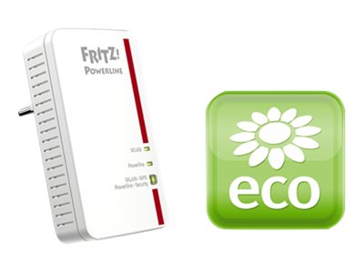 FRITZ!Powerline 1240E WLAN Set - 2.0 - IEEE 1901 - 802.11b/g/n - 2,4 GHz - an Wandsteckdose anschließbar (Packung mit 2)