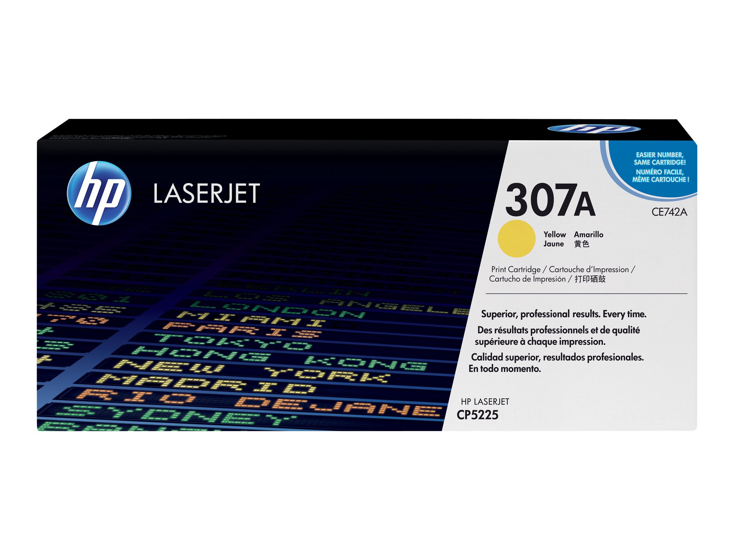 HP 307A - Gelb - Original - LaserJet - Tonerpatrone (CE742A) - für Color LaserJet Professional CP5225 - CP5225dn - CP5225n HP 307A - Gelb - Original - LaserJet - Tonerpatrone (CE742A) - für Color LaserJet Professional CP5225 - CP5225dn - CP5225n