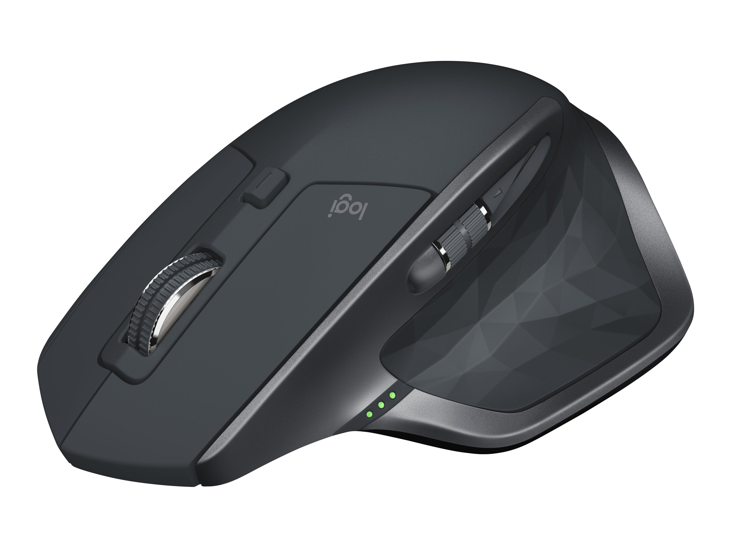 MX Master 2S - Maus - Laser - 7 Tasten - kabellos - Bluetooth, 2.4 GHz - - kabellos - 2.4 GHz - Bluetooth - USB Logitech Unifying Empfänger - Graphite - für Komplett Office Micro R9