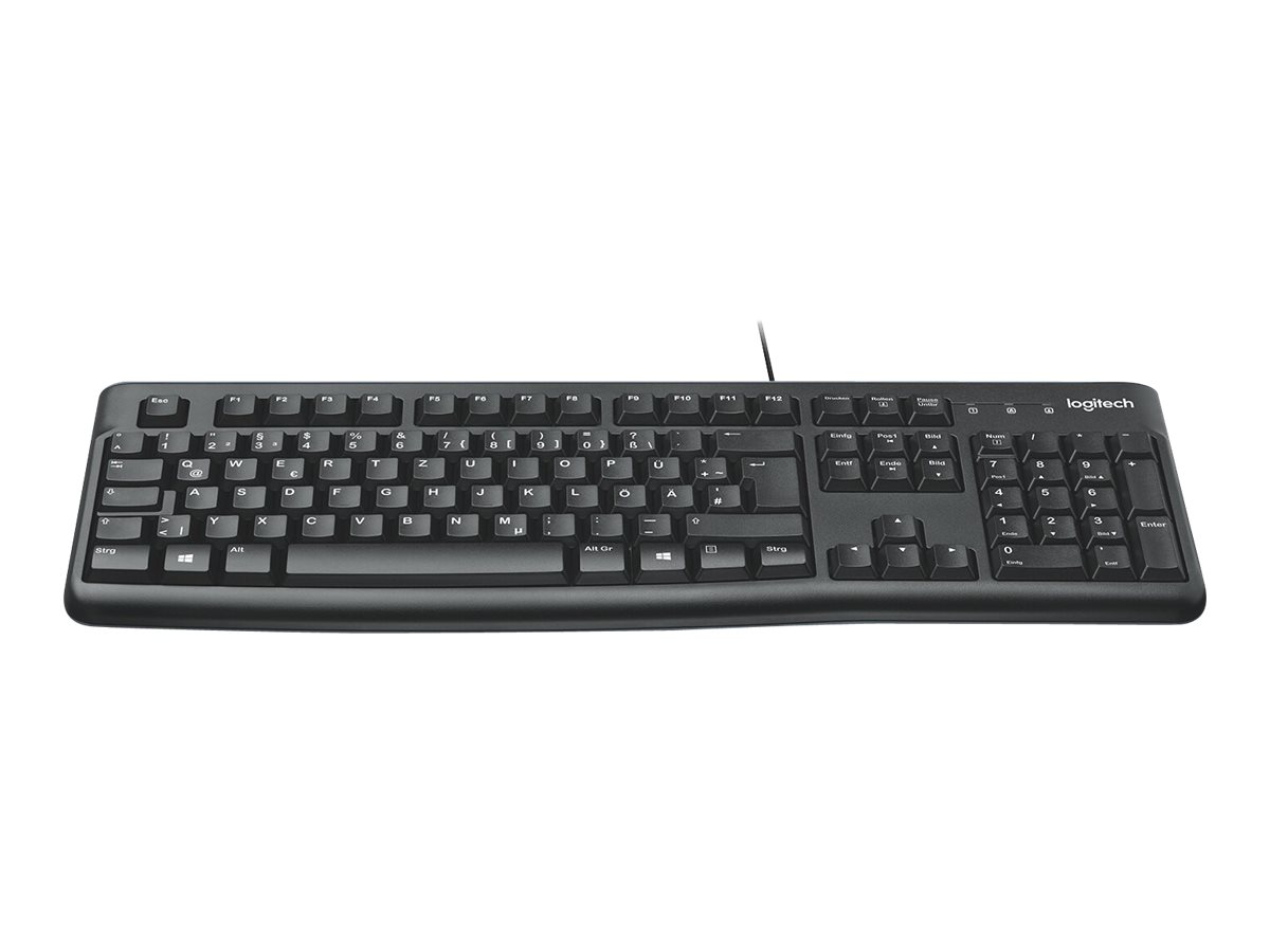 Tastatur K120 USB - Tastatur - 105 Tasten - QWERTZ - USB - Handballenauflage - Schwarz - Deutschland - CE - CUL - FCC