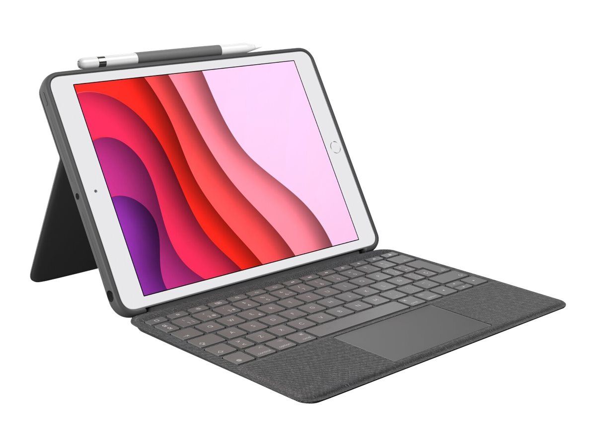 Logitech Combo Touch - Tastatur und Foliohülle - f/ iPad (10th gen) - Deutsch - Qwertz - Smart Connector - 190.9 x 19.2 x 253.3 mm - 572 g - Oxford Grey