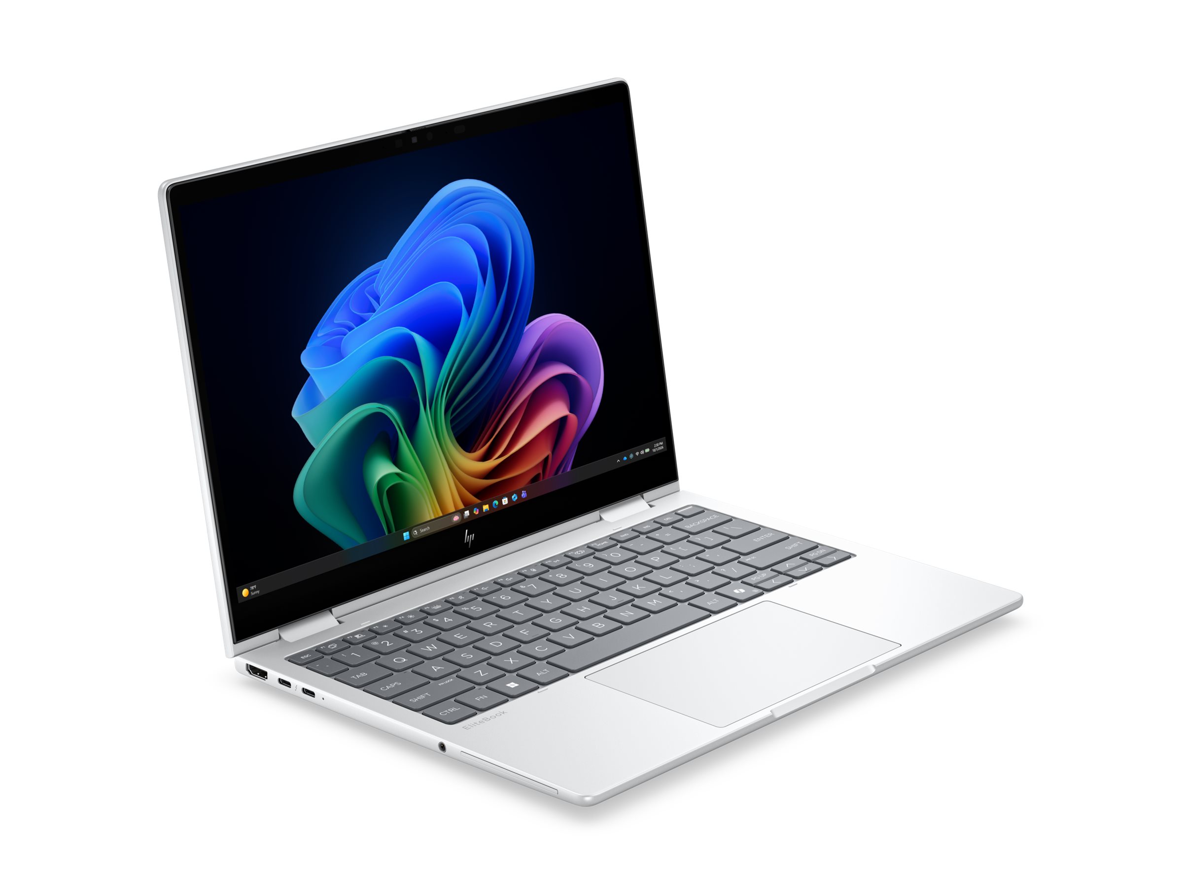 HP EliteBook 8 Flip G2i Notebook Next Gen AI -Flip-Design - Intel Core Ultra 5 3 - IPS Touchscreen HP SureView 1920 x 1200 - Wi-Fi 7 - Bluetooth 6.0 - 5G - Glacier Silver - kbd: Deutsch - mit HP 3 Jahre Vor-Ort Hardware-Support für Workstations