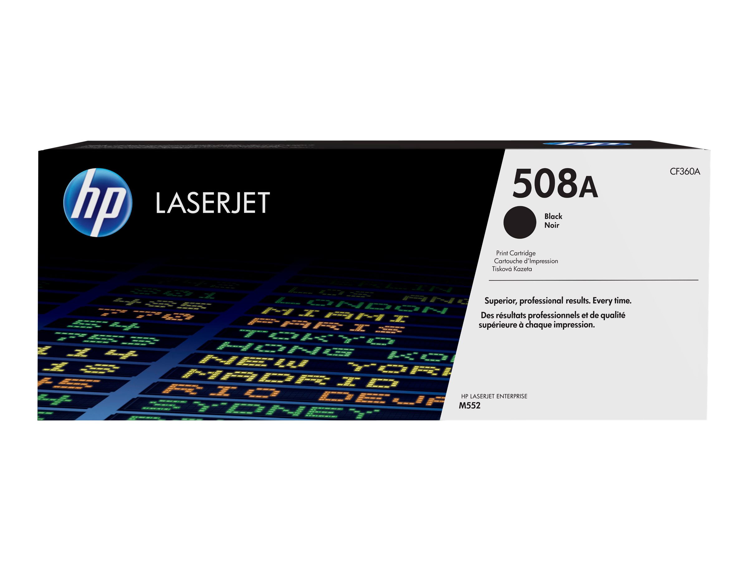 HP Toner 508A schwarz für LaserJet + JetIntelligence, 6.000 Seiten (CF360A) - für Color LaserJet Enterprise MFP M577; LaserJet Enterprise Flow MFP M577