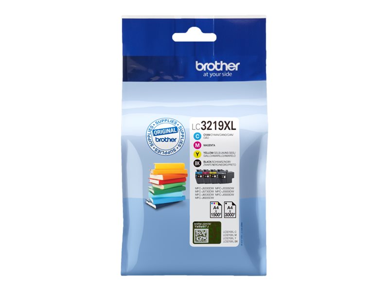 Brother LC3219XL Value Pack - 4er-Pack - XL - Schwarz, Gelb, Cyan, Magenta - Original - Tintenpatrone - für Brother MFC-J5330 - J5335 - J5730 - J5930 - J6935; Business Smart Pro MFC-J6930