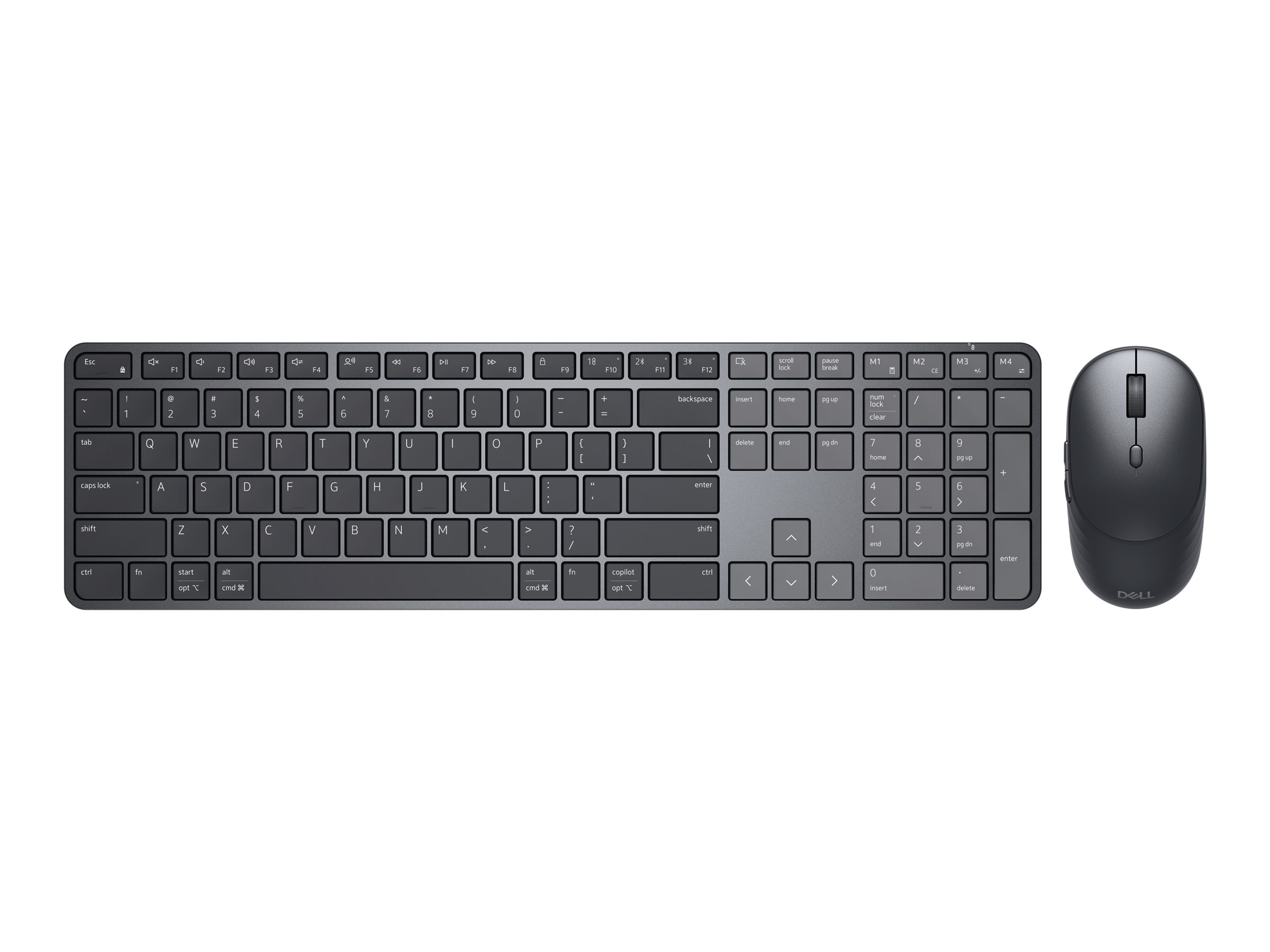 Dell Pro 7 KM726 - Tastatur-und-Maus-Set - Slim - kabellos - 2.4 GHz - Bluetooth 6.0 - QWERTZ - Deutsch - Graphite Dell Pro 7 KM726 - Tastatur-und-Maus-Set - Slim - kabellos - 2.4 GHz - Bluetooth 6.0 - QWERTZ - Deutsch - Graphite
