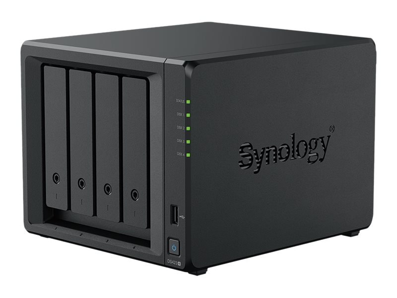 Synology Disk Station DS423+ - NAS-Server - 4 Schächte - SATA 6Gb/s - RAID RAID 0 - 1 - 5 - 6 - 10 - JBOD - RAM 2 GB - Gigabit Ethernet - iSCSI Support