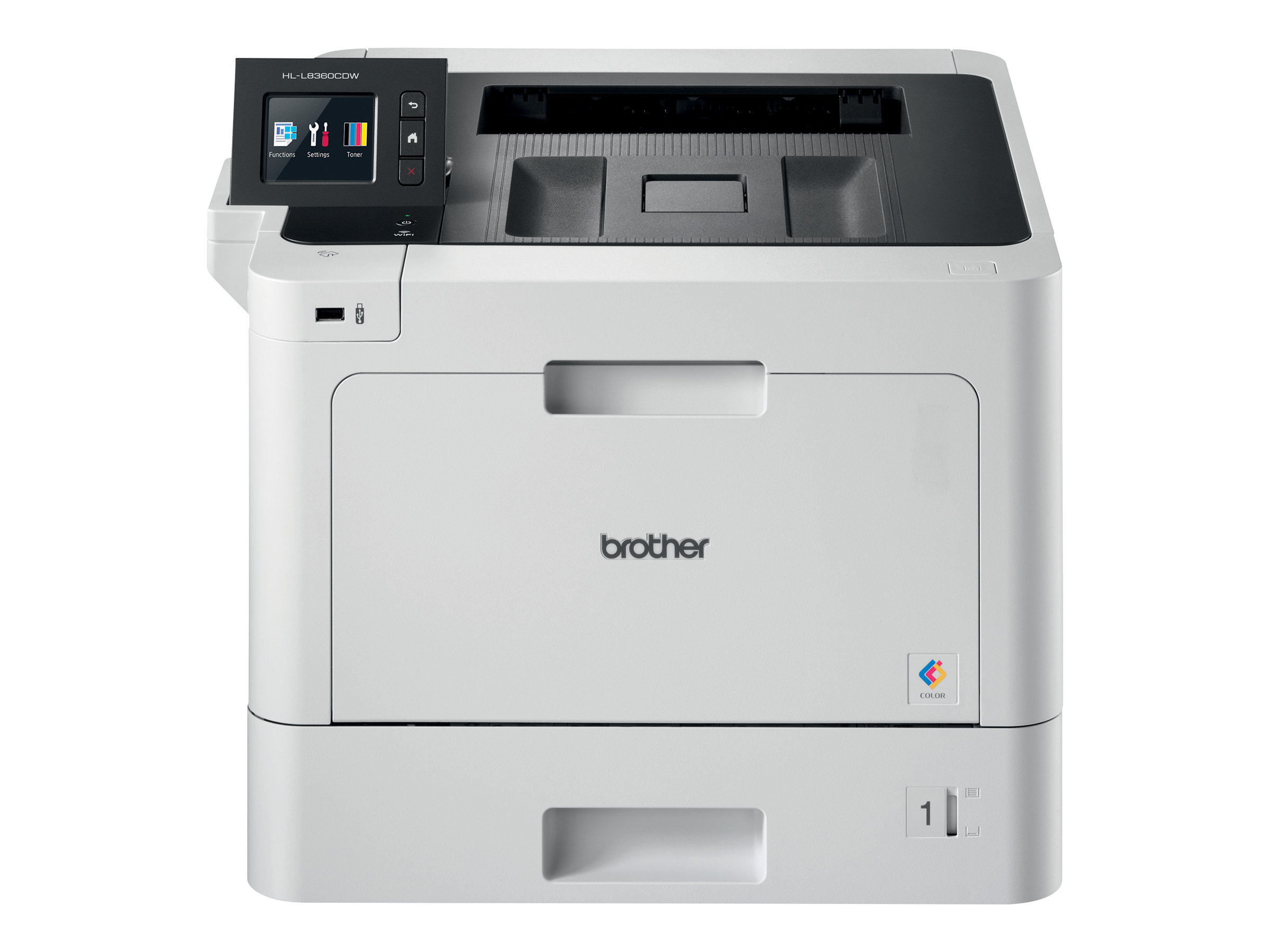 HL-L8360CDW Farblaser A4 USB LAN WLAN 31S/min 2400x600dpi 512MB - / bis zu 31 Seiten/Min. (Farbe) - Kapazität: 300 Blätter - USB 2.0 - Gigabit LAN - Wi-Fi(n) - USB-Host - NFC mit Brother PRINT AirBag für 400.000 Seiten HL-L8360CDW Farblaser A4 USB LAN WLAN 31S/min 2400x600dpi 512MB - / bis zu 31 Seiten/Min. (Farbe) - Kapazität: 300 Blätter - USB 2.0 - Gigabit LAN - Wi-Fi(n) - USB-Host - NFC mit Brother PRINT AirBag für 400.000 Seiten