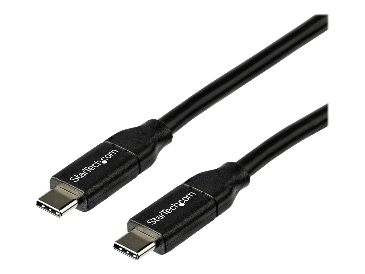 USB-C auf USB-C Kabel mit 5A Power DeliverySt/St 2,0m schwarz - gerade zu 24 pin USB-C (M) gerade - Thunderbolt 3 / USB 2.0 / USB 3.0 / USB 3.1 - 5 A - 2 m - Schwarz