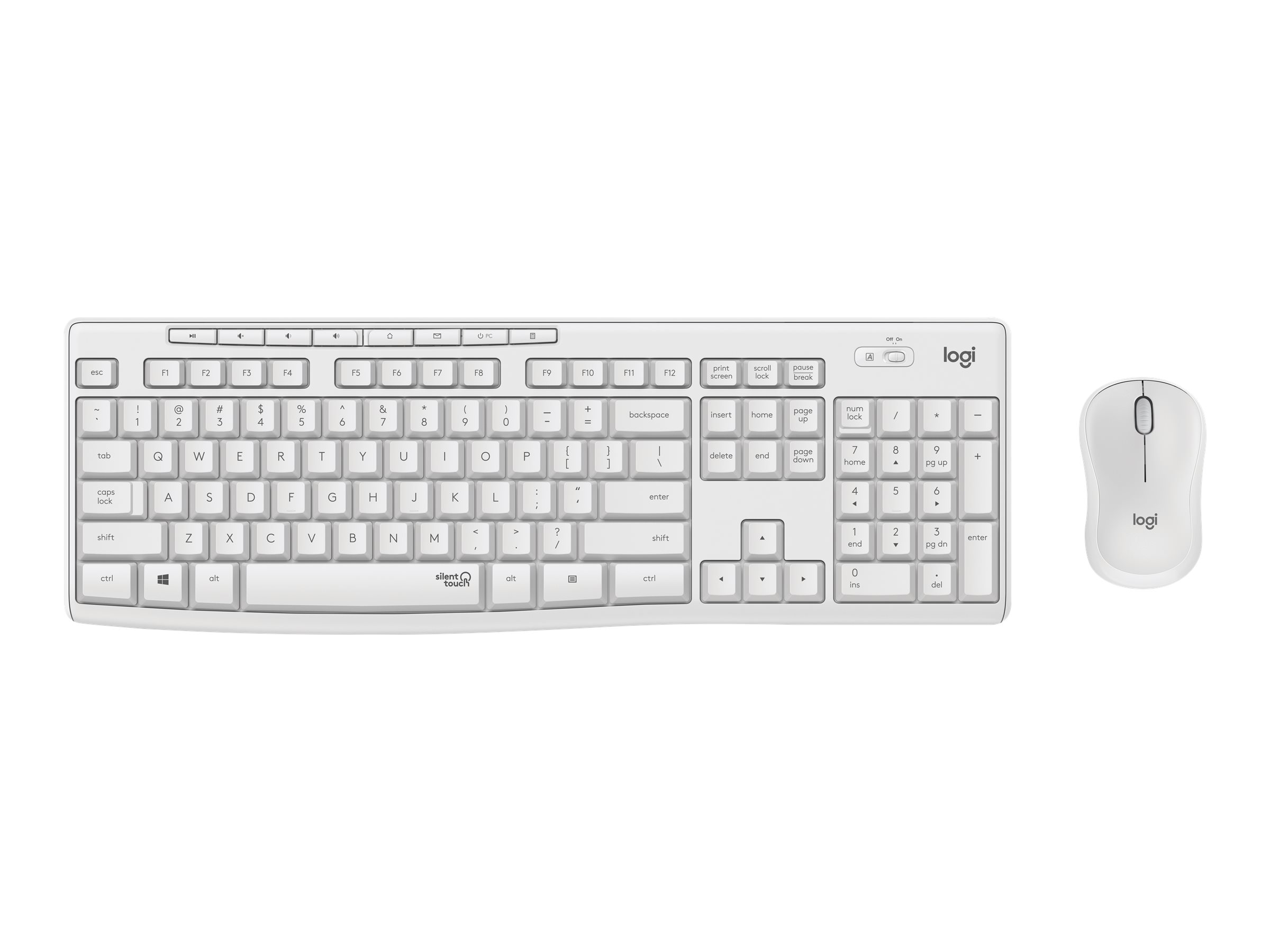 MK295 Silent - Tastatur-und-Maus-Set - kabellos - 2.4 GHz - QWERTZ - Deutsch - Off White MK295 Silent - Tastatur-und-Maus-Set - kabellos - 2.4 GHz - QWERTZ - Deutsch - Off White