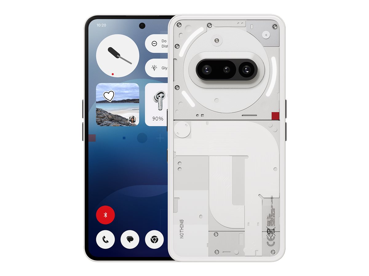 Nothing Phone (3a) - 5G Smartphone - Dual-SIM - - Triple-Kamera 50 MP - 50 MP - 8 MP - front camera 32 MP - weiß