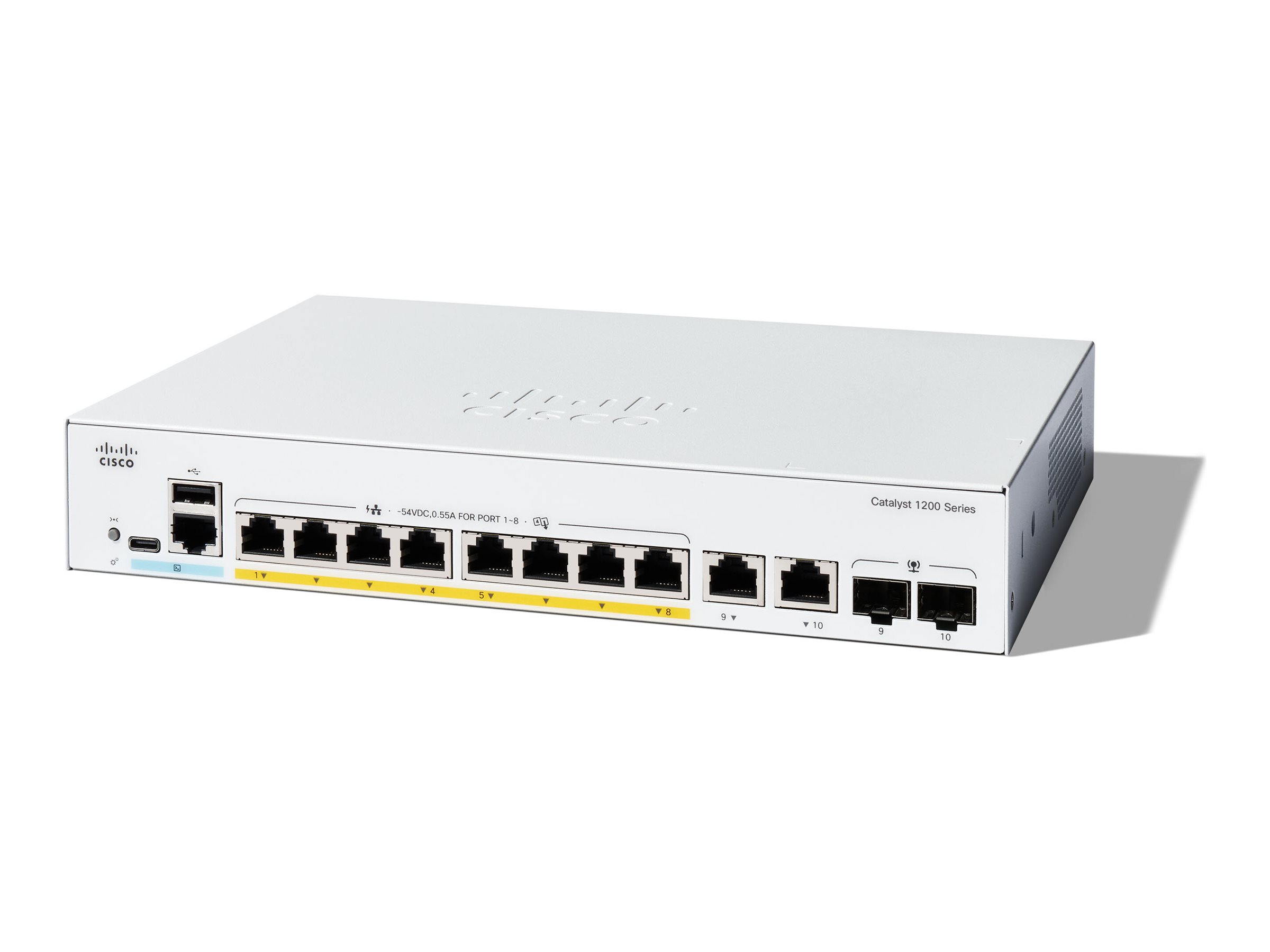 Cisco Catalyst 1200-8P-E-2G - Switch - L3 Cisco C1200-8P-E-2G. Switch-Typ: Manag - + 2 x Combo Gigabit SFP/RJ-45 - an Rack montierbar - PoE+ (67 W) Cisco Catalyst 1200-8P-E-2G - Switch - L3 Cisco C1200-8P-E-2G. Switch-Typ: Manag - + 2 x Combo Gigabit SFP/RJ-45 - an Rack montierbar - PoE+ (67 W)