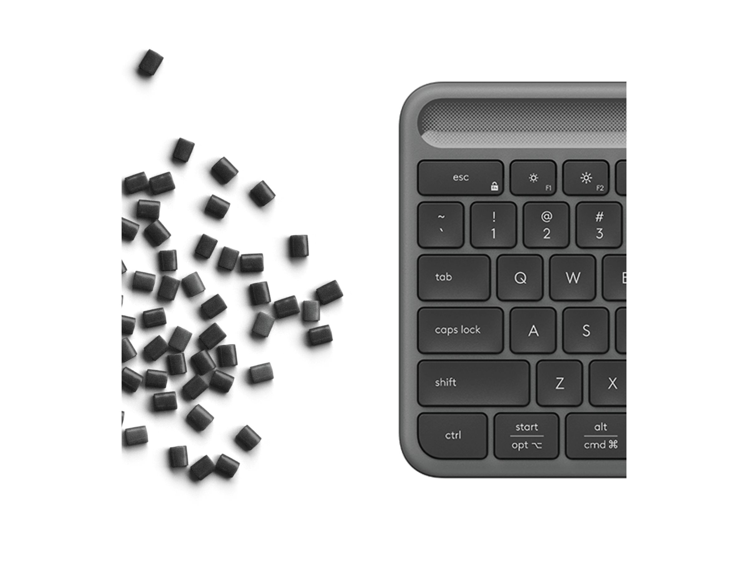 Logitech Signature Slim Solar+ K980 - Tastatur - full size - kabellos - Bluetooth LE - QWERTZ - Deutsch - Tastenschalter: scissor switches - Graphite Logitech Signature Slim Solar+ K980 - Tastatur - full size - kabellos - Bluetooth LE - QWERTZ - Deutsch - Tastenschalter: scissor switches - Graphite