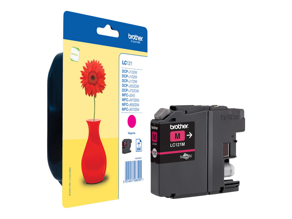 Brother LC121M - Magenta - Original - Tintenpatrone - für Brother DCP-J100 - J105 - J132 - J152 - J552 - J752 - MFC-J245 - J470 - J650 - J870 Brother LC121M - Magenta - Original - Tintenpatrone - für Brother DCP-J100 - J105 - J132 - J152 - J552 - J752 - MFC-J245 - J470 - J650 - J870