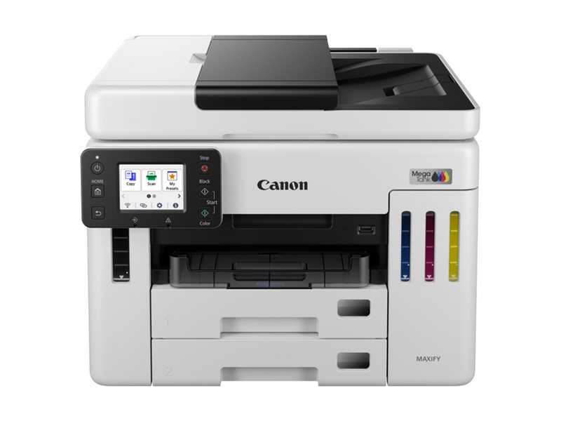 Canon MAXIFY GX7150 MegaTank - - A4 (210 x 297 mm) (Original) - A4/Legal (Medien) - bis zu 24 ipm (Drucken) - 600 Blatt - 33.6 Kbps - USB 2.0 - Wi-Fi(n) - LAN