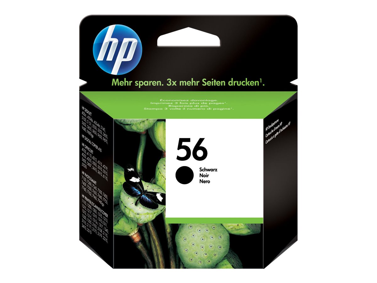 HP Tintenpatrone Nr. 56 schwarz - Officejet 6110; Photosmart 7150 - 7350 - 7550; psc 21XX - 2210 HP Tintenpatrone Nr. 56 schwarz - Officejet 6110; Photosmart 7150 - 7350 - 7550; psc 21XX - 2210