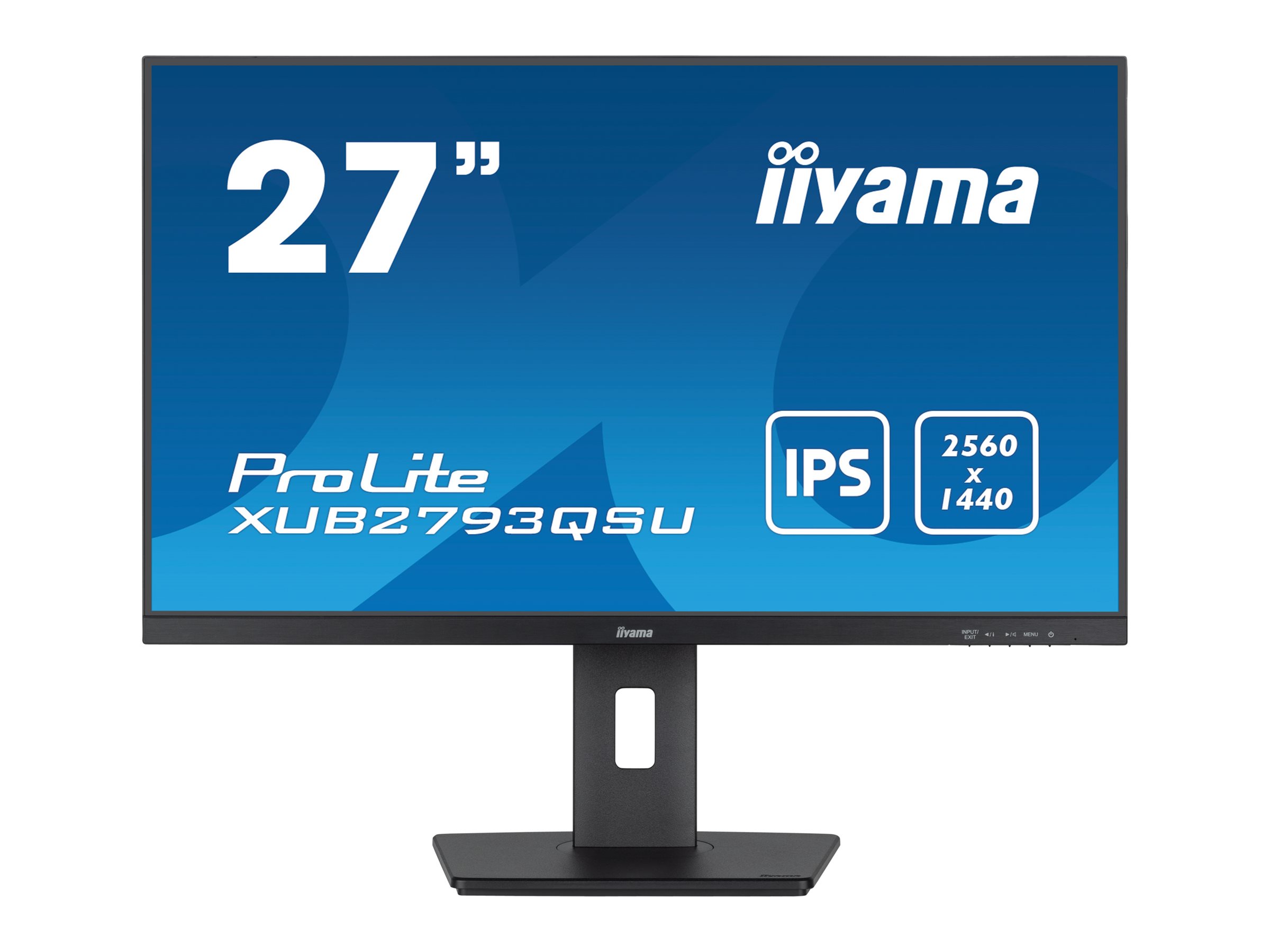 Iiyama ProLite XUB2793QSU-B7 - LED-Monitor - 68.65 - 2560 x 1440 QHD @ 100 Hz - IPS - 300 cd/m² - 1300:1 - 1 ms - HDMI - DisplayPort - Lautsprecher - Schwarz - Matte