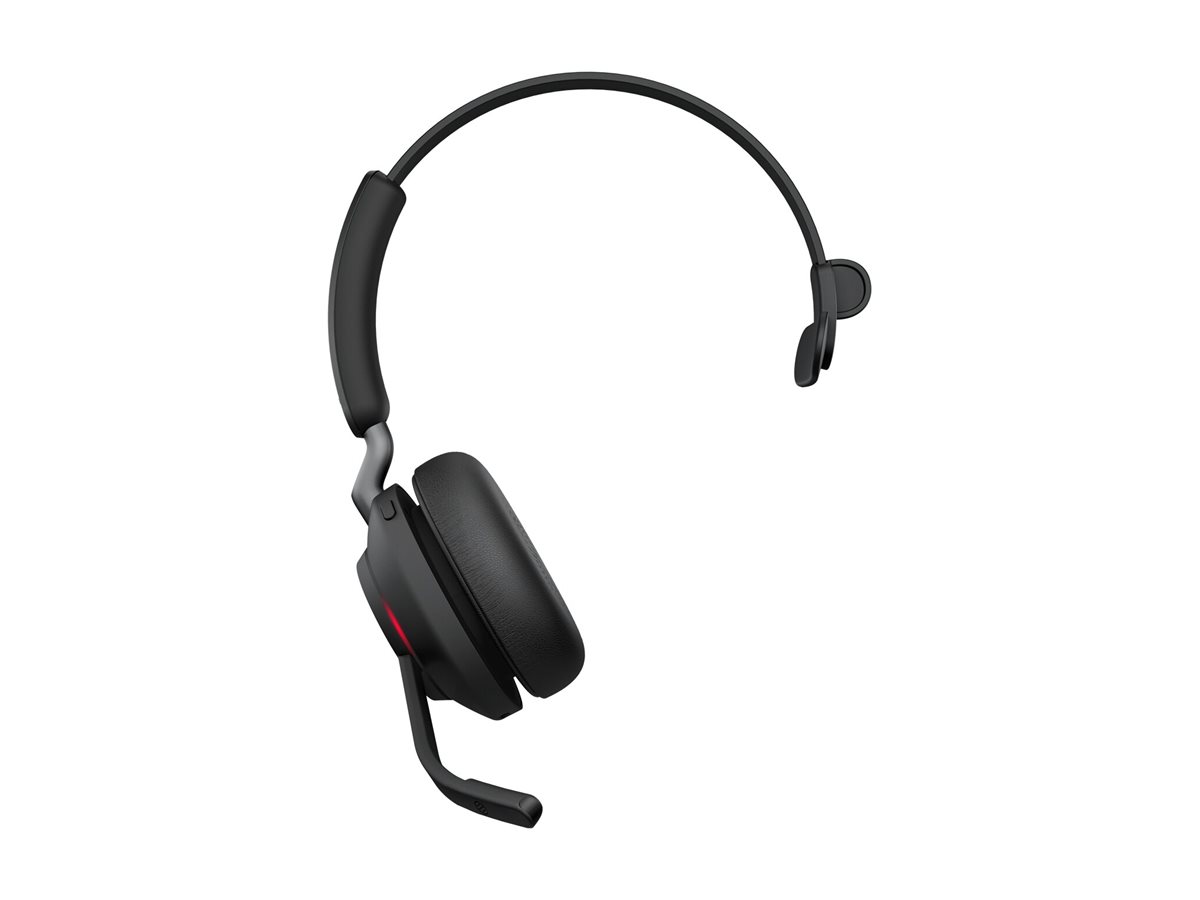 Jabra Evolve2 65 UC Mono - Headset - On-Ear - Bluetooth - kabellos - USB-A - Geräuschisolierung - Schwarz - mit Ladestation