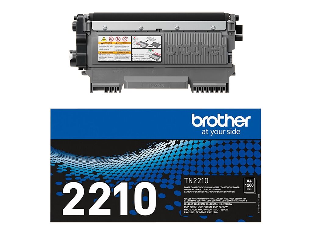 Brother TN2210 - Schwarz - Original - Tonerpatrone - für Brother DCP-7060 - 7065 - 7070 - HL-2240 - 2250 - 2270 - MFC-7360 - 7460 - 7860; FAX-2840 - 2940 Brother TN2210 - Schwarz - Original - Tonerpatrone - für Brother DCP-7060 - 7065 - 7070 - HL-2240 - 2250 - 2270 - MFC-7360 - 7460 - 7860; FAX-2840 - 2940