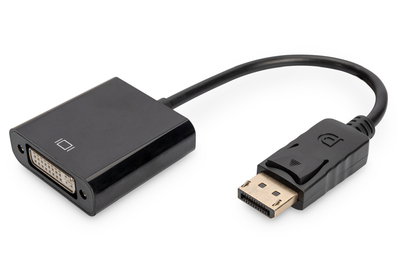 - DisplayPort-Adapter - DisplayPort (M) - zu DVI-D (W) - 15 cm - geformt - Schwarz - DisplayPort-Adapter - DisplayPort (M) - zu DVI-D (W) - 15 cm - geformt - Schwarz