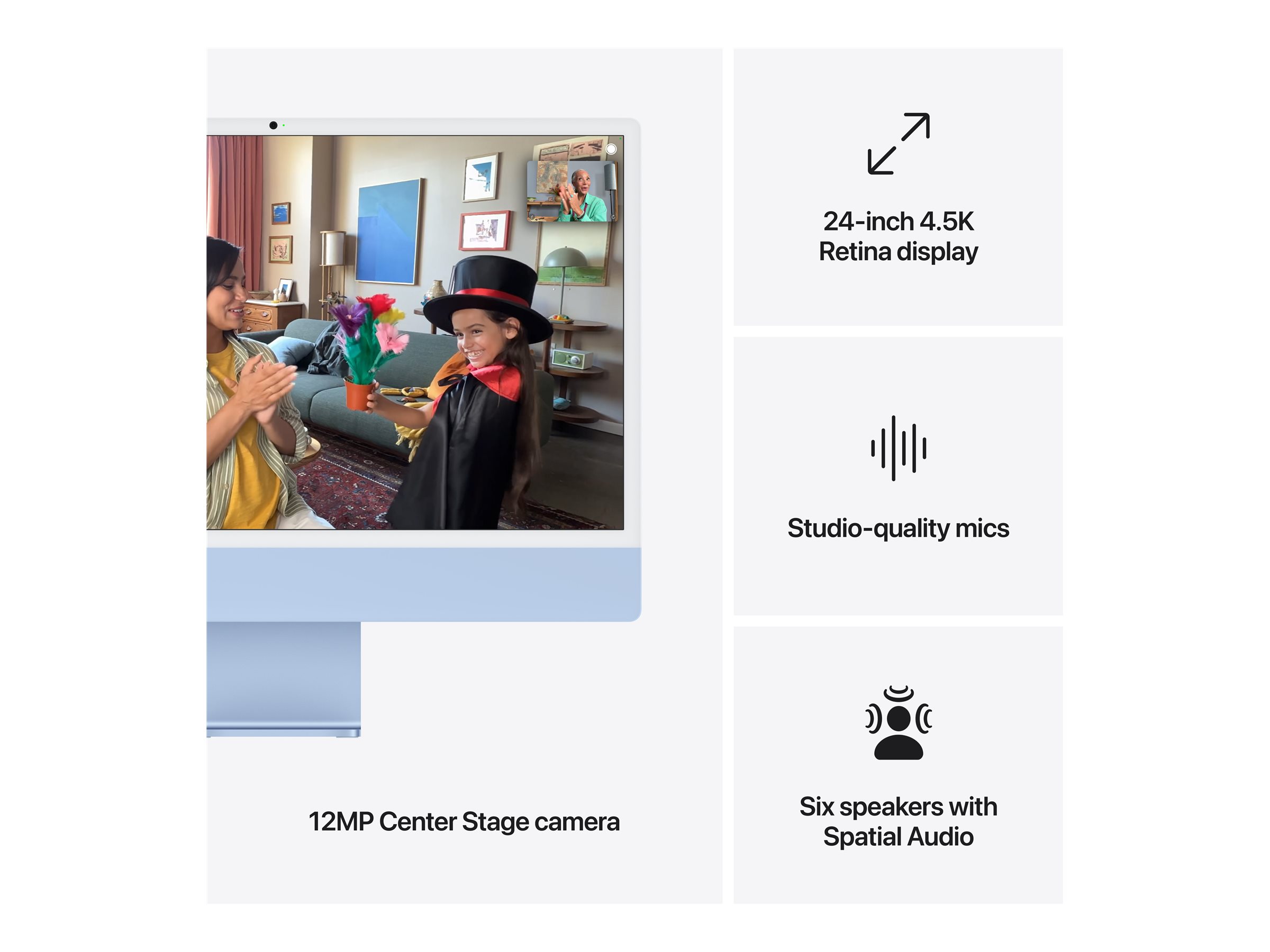 Apple iMac with 4.5K Retina display - All-in-One - M4 - RAM 24 GB - SSD 512 GB - Apple M4 10-core - 1GbE - Wi-Fi 6E - Bluetooth 5.3 - WLAN: 802.11a/b/g/n/ac/ax (Wi-Fi 6E) - Bluetooth 5.3 - macOS Sequoia 15.0 - Monitor: LED 61 cm (24") 4480 x 2520 (4.5K)… Apple iMac with 4.5K Retina display - All-in-One - M4 - RAM 24 GB - SSD 512 GB - Apple M4 10-core - 1GbE - Wi-Fi 6E - Bluetooth 5.3 - WLAN: 802.11a/b/g/n/ac/ax (Wi-Fi 6E) - Bluetooth 5.3 - macOS Sequoia 15.0 - Monitor: LED 61 cm (24") 4480 x 2520 (4.5K)…