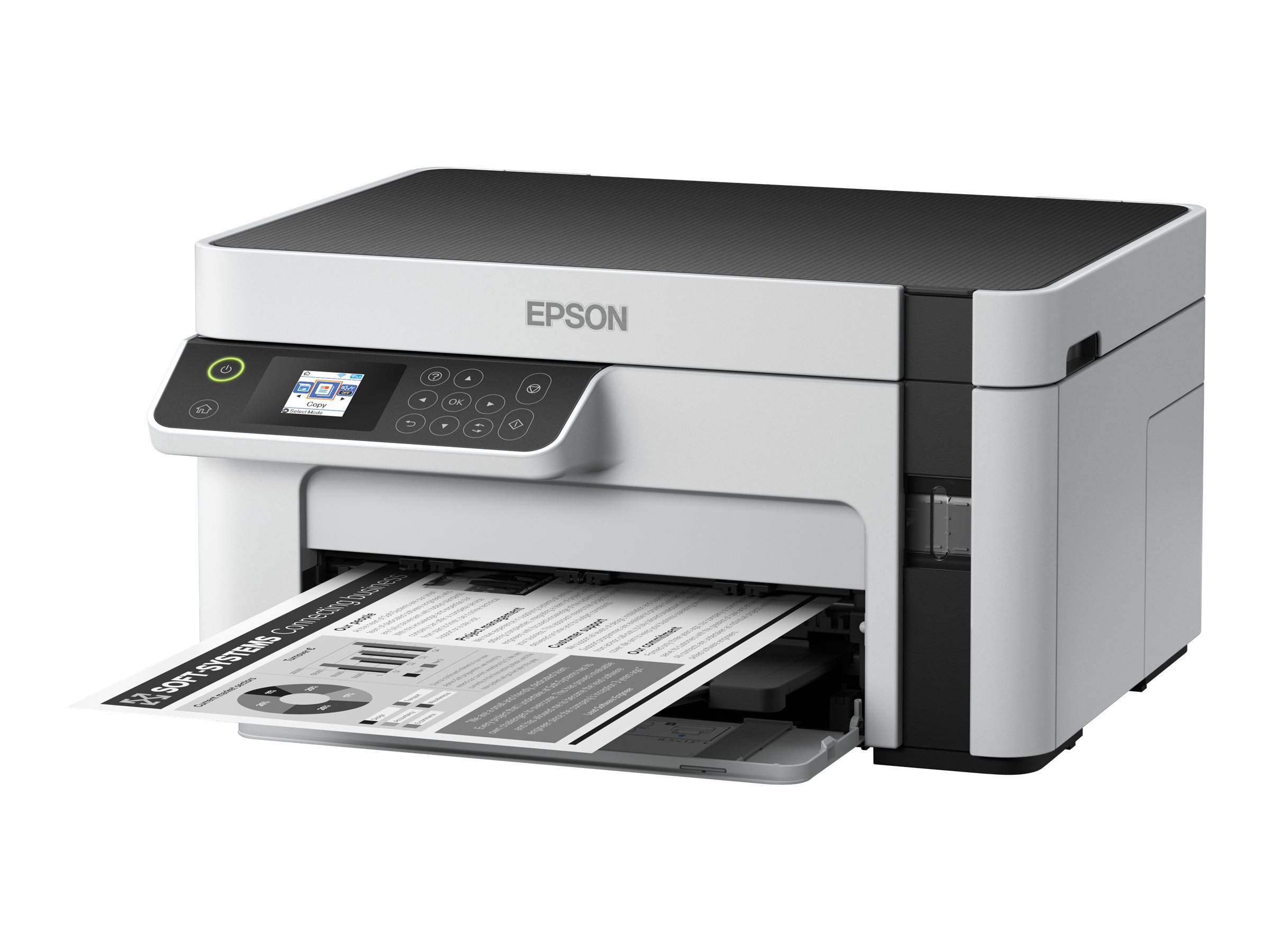 EcoTank ET-M2120 - Multifunktionsdrucker - s/w - Tintenstrahl - A4/Legal - bis zu 15 Seiten/Min. (Drucken) - 150 Blatt - USB - Wi-Fi - weiß
