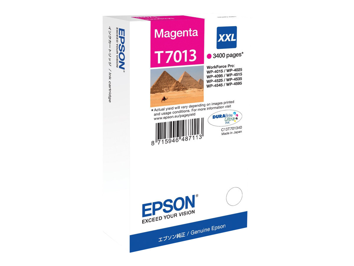 Tintenpatrone C13T70134010 XXL magenta - Blisterverpackung - Tintenpatrone - für WorkForce Pro WP-4015 DN - WP-4095 DN - WP-4515 DN - WP-4525 DNF - WP-4595 DNF Tintenpatrone C13T70134010 XXL magenta - Blisterverpackung - Tintenpatrone - für WorkForce Pro WP-4015 DN - WP-4095 DN - WP-4515 DN - WP-4525 DNF - WP-4595 DNF