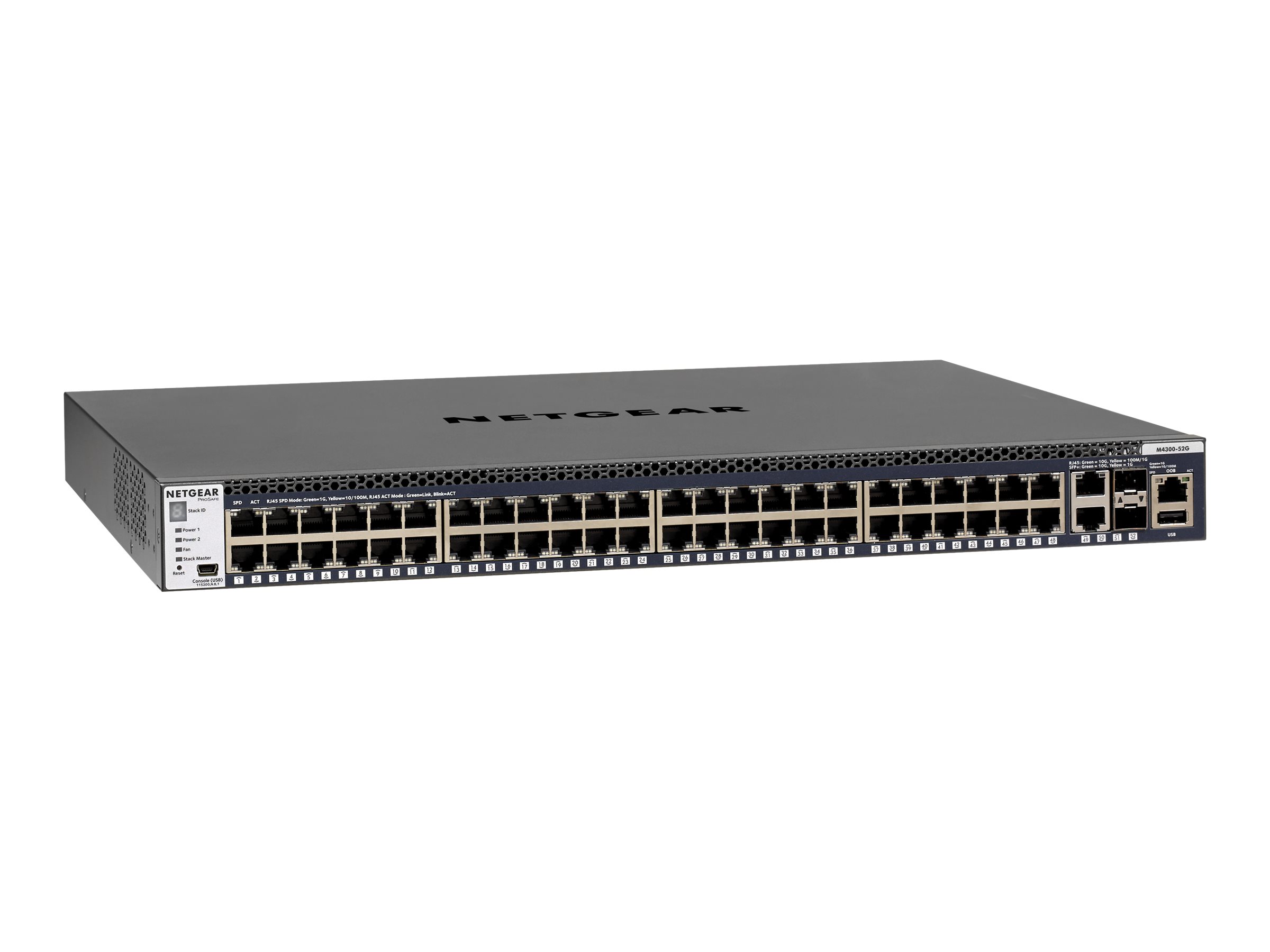 Netgear M4300-52G - Switch - L3 - managed - 2 x - Luftstrom von vorne nach hinten - an Rack montierbar