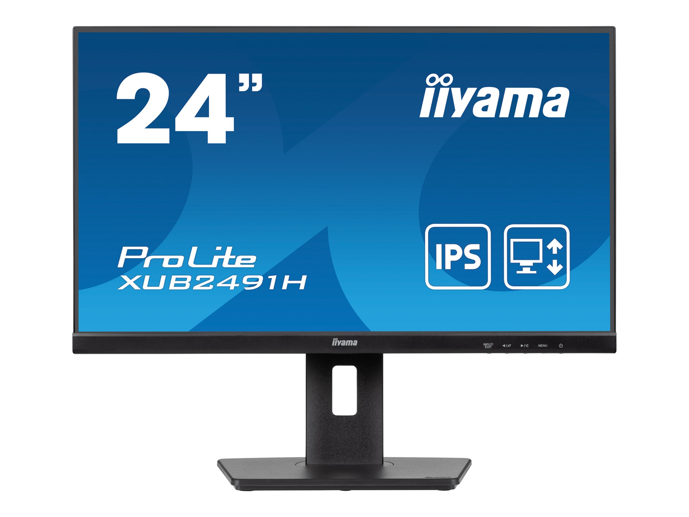 Iiyama ProLite XUB2491H-B1 - LED-Monitor - 61 cm - (23.8" sichtbar) - 1920 x 1080 Full HD (1080p) @ 100 Hz - IPS - 300 cd/m² - 1300:1 - 0.5 ms - HDMI - DisplayPort - Schwarz - Matte