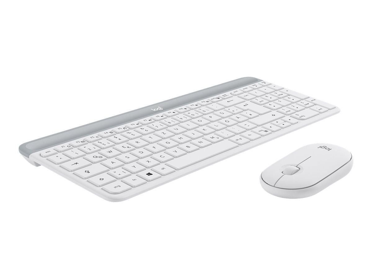 MK470 Slim Wireless Keyboard and Mouse ComboUSB, QWERTZ, Weiß - kabellos - 2.4 GHz - QWERTZ - Deutsch - Off-White