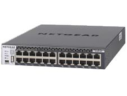 Netgear M4300-24X - Switch - L3 - managed - 24 x 10 Gigabit Ethernet + 4 x 10 Gigabit SFP+, gemeinsa - Luftstrom von vorne nach hinten - an Rack montierbar