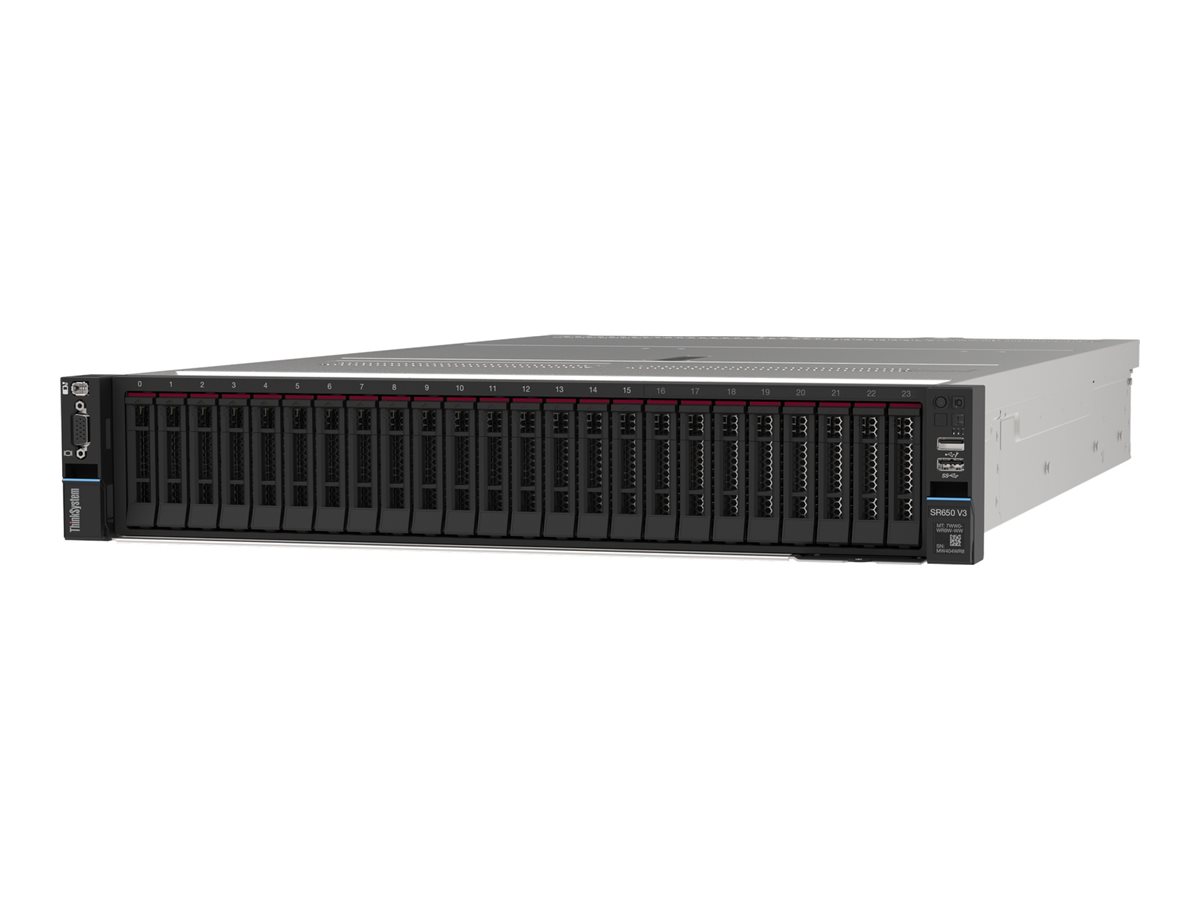 Lenovo ThinkSystem SR650 V3 7D76 - Server - - 2U - zweiweg - 1 x Xeon Silver 4510 / 2.4 GHz - RAM 32 GB - keine HDD - AST2600 - kein Betriebssystem - Monitor: keiner