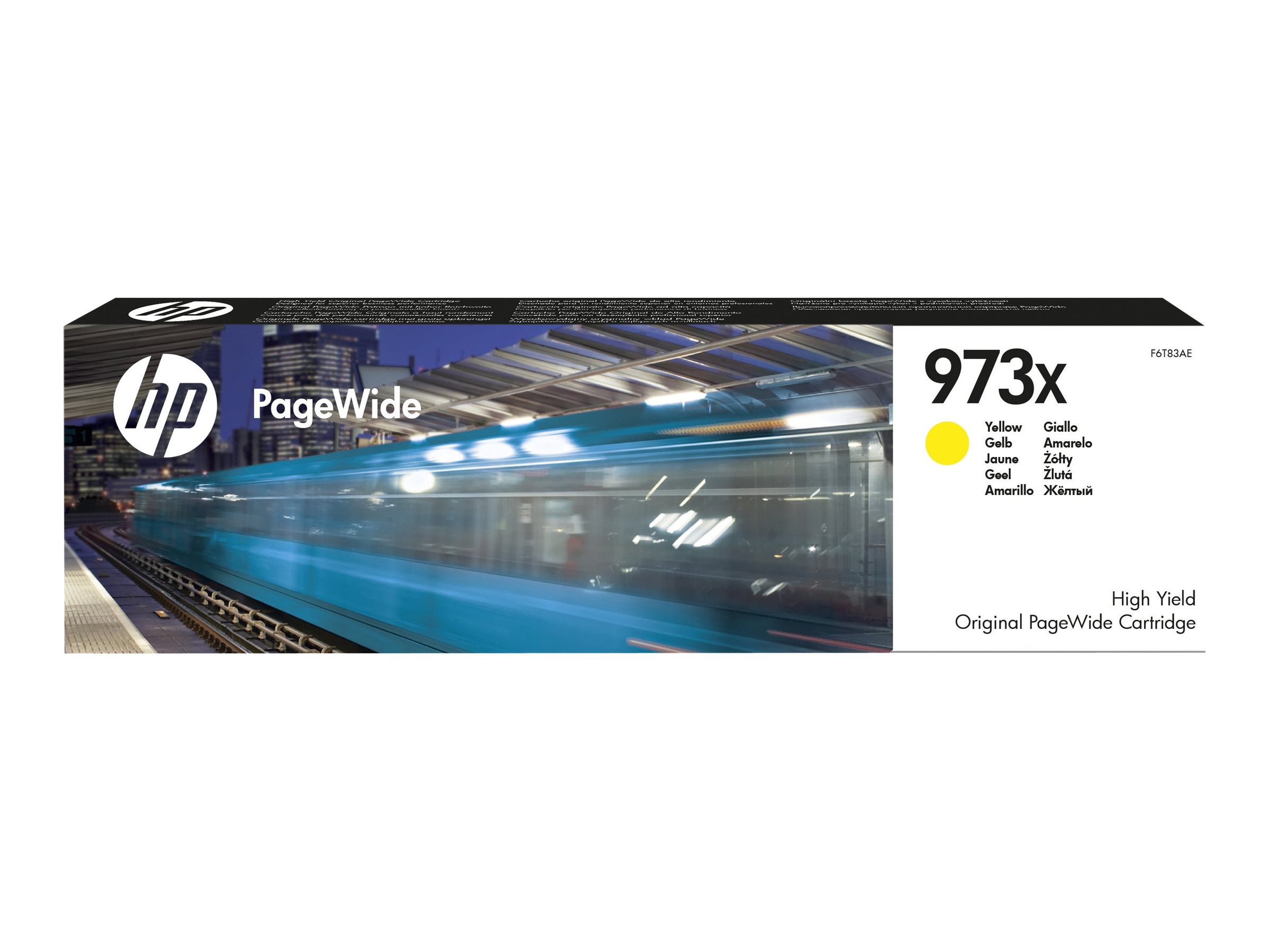 HP Tintenpatrone No 973X gelb f. PageWide 7000 Seiten - PageWide - Tintenpatrone - für PageWide Managed MFP P57750 - P55250; PageWide Pro 452 - 477