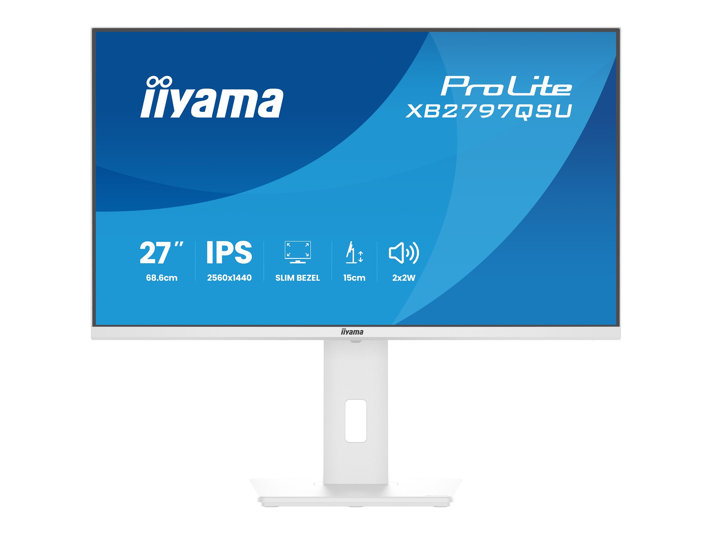 Iiyama ProLite XB2797QSU-W1 - LED-Monitor - 2560 x 1440 QHD @ 75 Hz - IPS - 350 cd/m² - 1000:1 - 1 ms - 2xHDMI - DisplayPort - Lautsprecher - weiß - Matte Iiyama ProLite XB2797QSU-W1 - LED-Monitor - 2560 x 1440 QHD @ 75 Hz - IPS - 350 cd/m² - 1000:1 - 1 ms - 2xHDMI - DisplayPort - Lautsprecher - weiß - Matte
