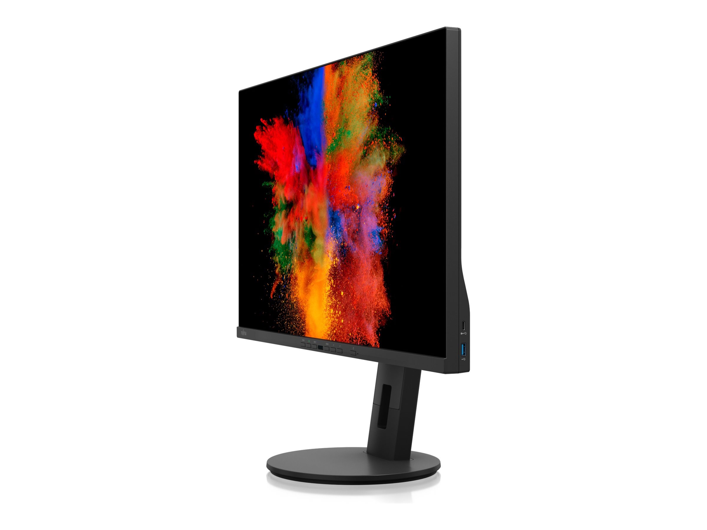 Fujitsu P2711 TS QHD, 68,6 cm (27 Zoll), 2560 x - 2560 x 1440 QHD - IPS - 350 cd/m² - 1000:1 - 5 ms - HDMI - DisplayPort - USB-C - Lautsprecher - Satin Black