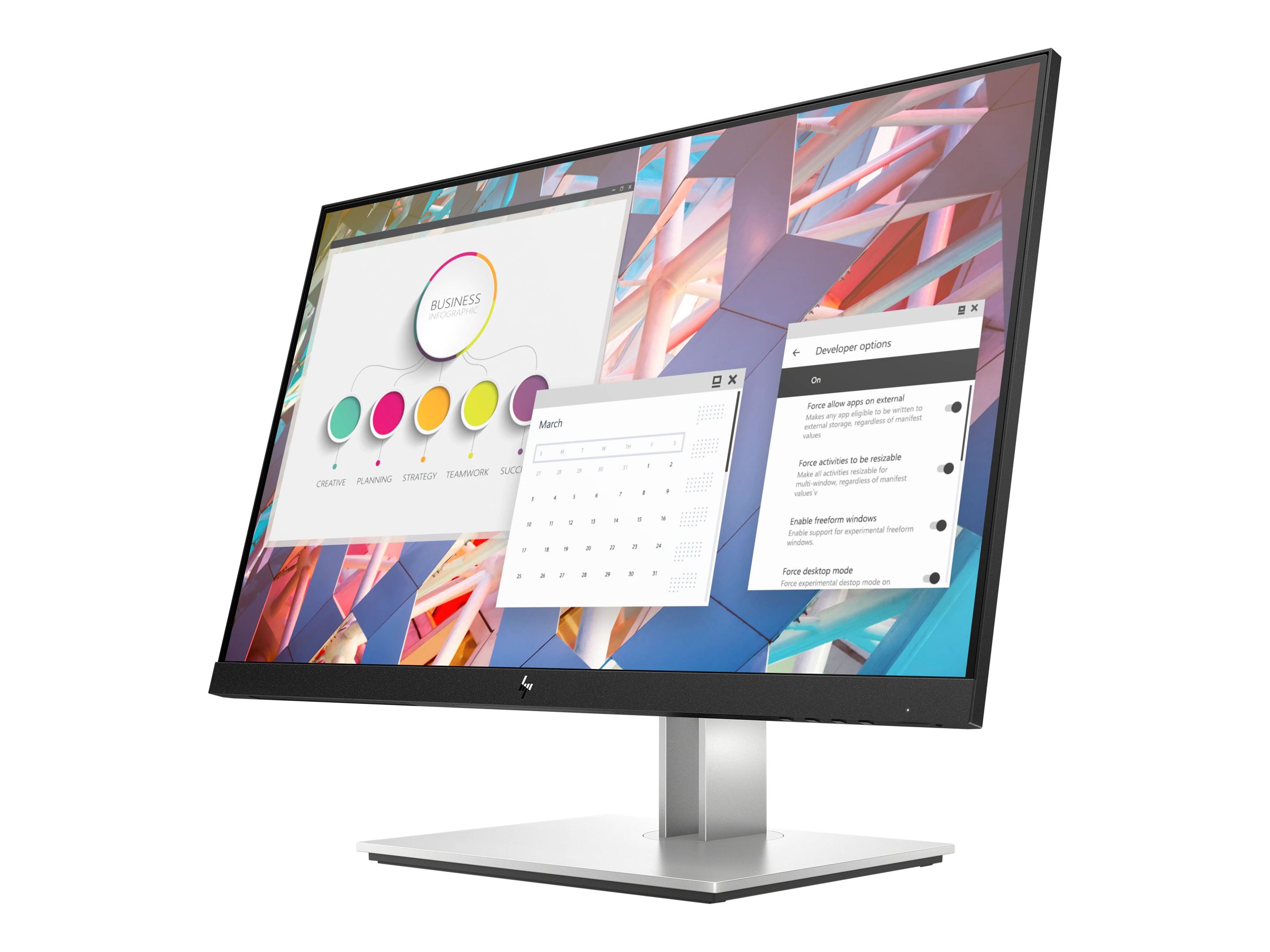 HP E24 G4 E-Series LED-Monitor 60,5 cm (23,8") 1920 x 1080 IPS LED - 1920 x 1080 Full HD (1080p) @ 60 Hz - IPS - 250 cd/m² - 1000:1 - 5 ms - HDMI - VGA - DisplayPort - Silber (Halter) - schwarzer Kopf HP E24 G4 E-Series LED-Monitor 60,5 cm (23,8") 1920 x 1080 IPS LED - 1920 x 1080 Full HD (1080p) @ 60 Hz - IPS - 250 cd/m² - 1000:1 - 5 ms - HDMI - VGA - DisplayPort - Silber (Halter) - schwarzer Kopf