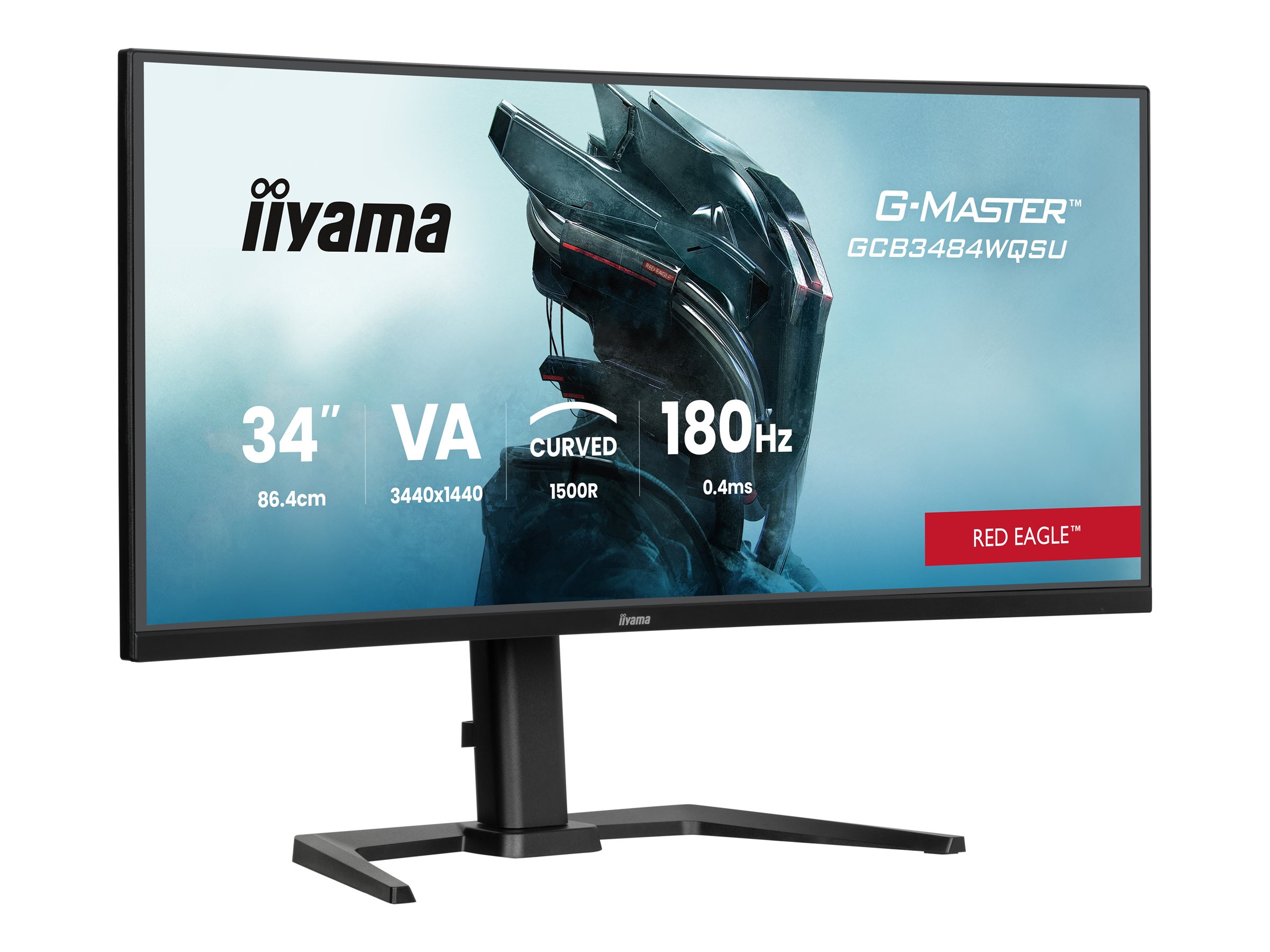 Iiyama G-MASTER Red Eagle GCB3484WQSU-B1 - - (31.4" sichtbar) - 3440 x 1440 UWQHD @ 180 Hz - VA - 500 cd/m² - 4000:1 - 0.4 ms - 2xHDMI - DisplayPort - 2xUSB-C - 2xUSB - Lautsprecher - Schwarz Iiyama G-MASTER Red Eagle GCB3484WQSU-B1 - - (31.4" sichtbar) - 3440 x 1440 UWQHD @ 180 Hz - VA - 500 cd/m² - 4000:1 - 0.4 ms - 2xHDMI - DisplayPort - 2xUSB-C - 2xUSB - Lautsprecher - Schwarz