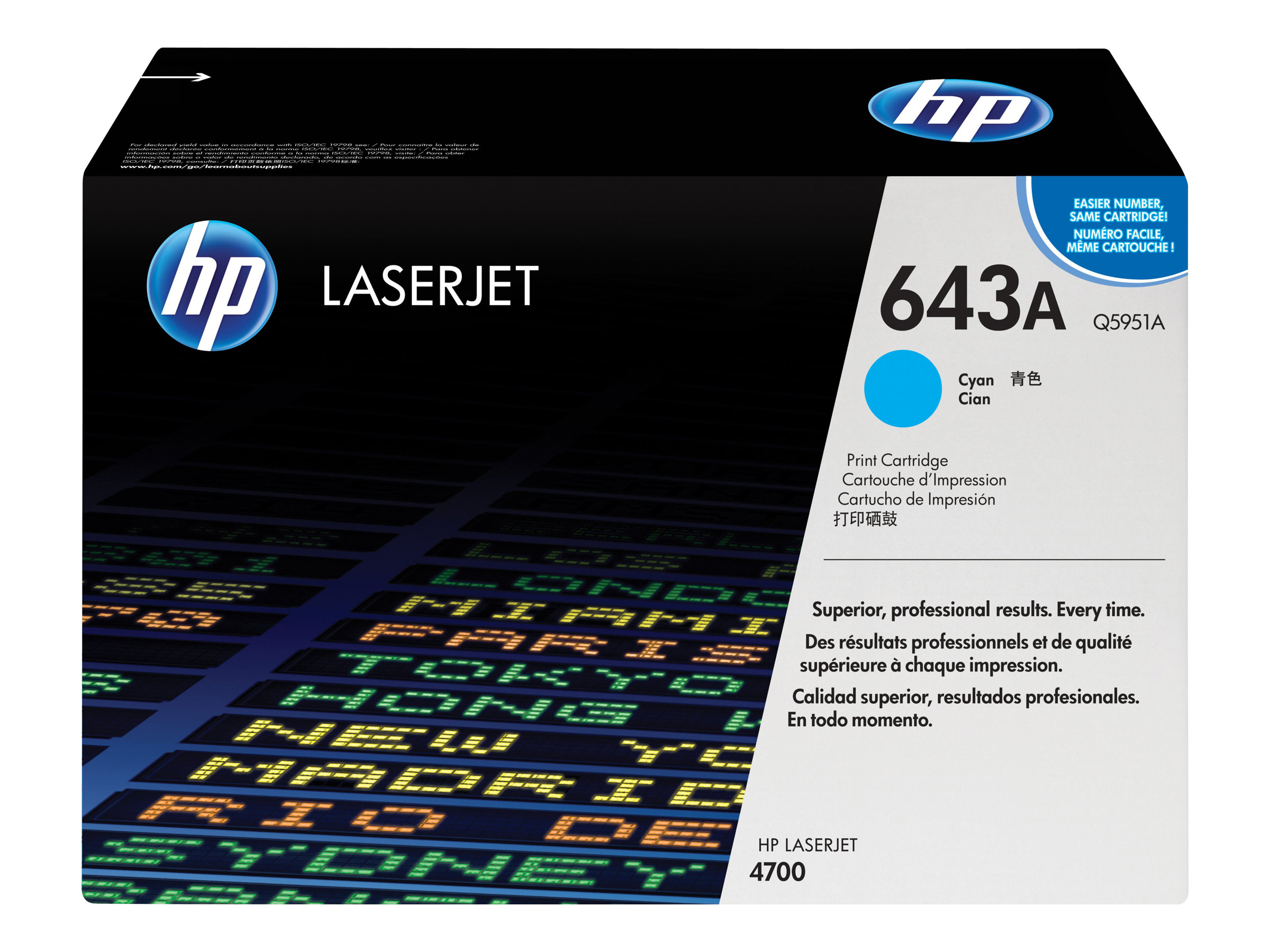 HP Toner Q5951A cyan für HP Color LaserJet 4700 - für Color LaserJet 4700 - 4700dn - 4700dtn - 4700n - 4700ph+