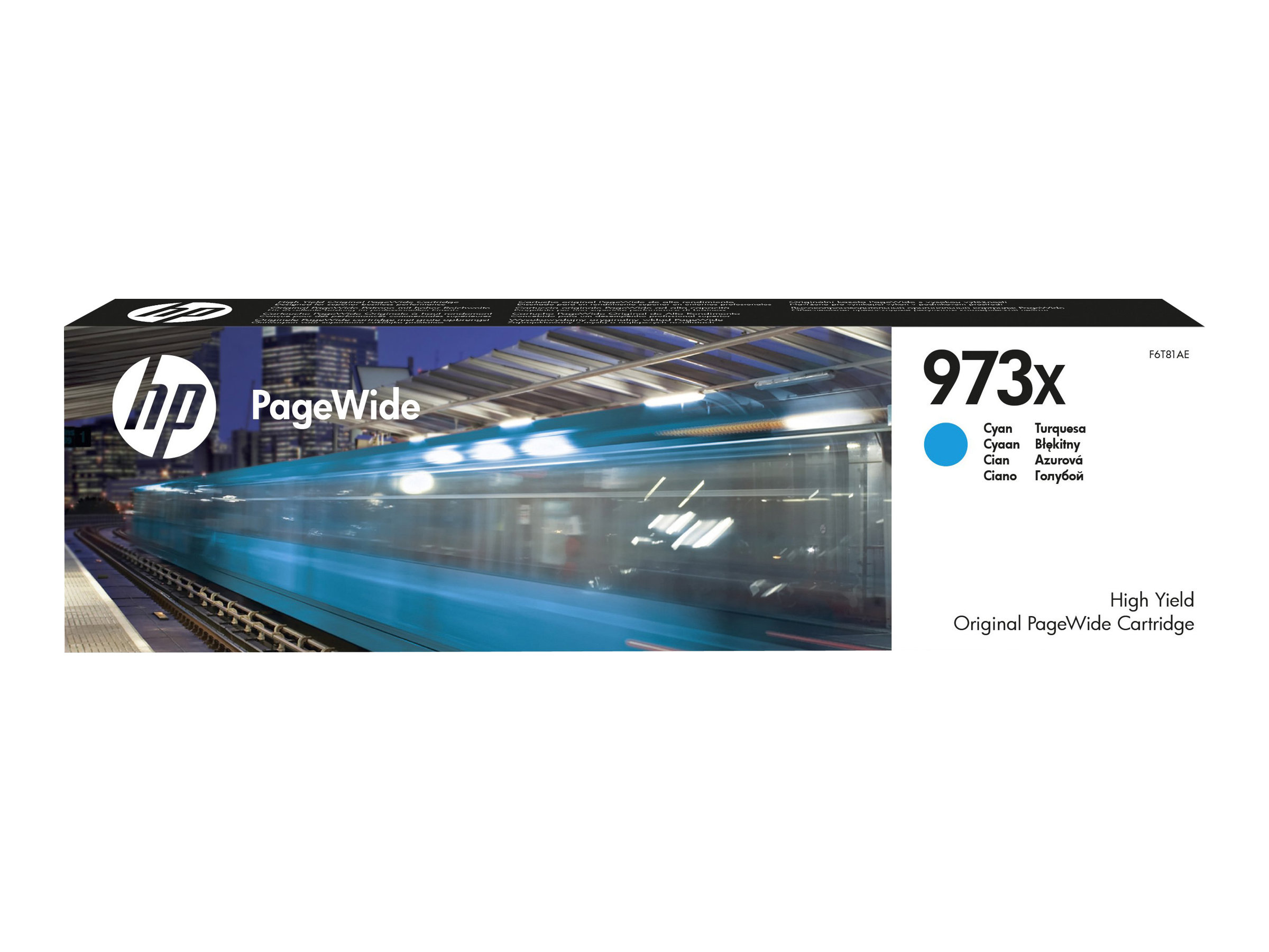 HP Tintenpatrone No 973X cyan f. PageWide 7000 Seiten - PageWide - Tintenpatrone - für PageWide Managed MFP P57750 - P55250; PageWide Pro 452 - 477