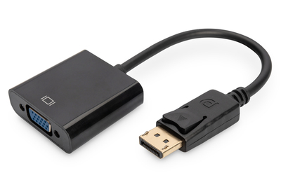 Adapterkabel DisplayPort DP/St-HD15/Bu 0,15m - zu HD-15 (VGA) (W) - 15 cm - geformt - Schwarz