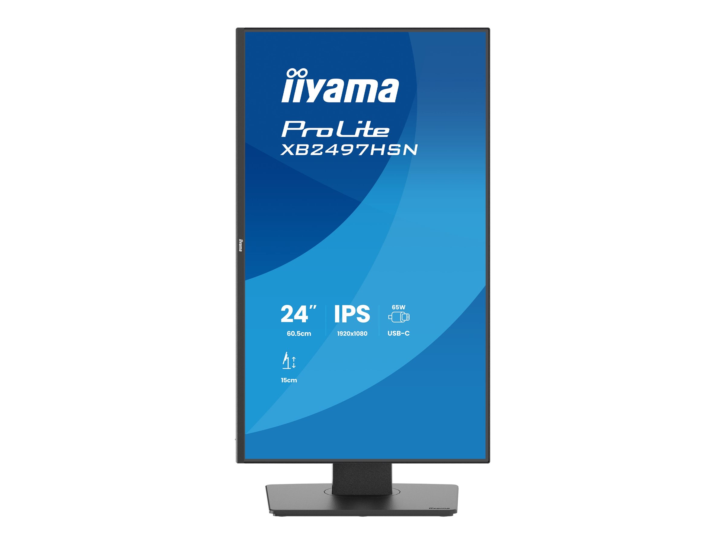 Iiyama ProLite XB2497HSN-B1 - LED-Monitor - (23.8" sichtbar) - 1920 x 1080 Full HD (1080p) @ 100 Hz - IPS - 350 cd/m² - 1500:1 - 1 ms - 2xHDMI - 2xDisplayPort - Lautsprecher - Schwarz - Matte