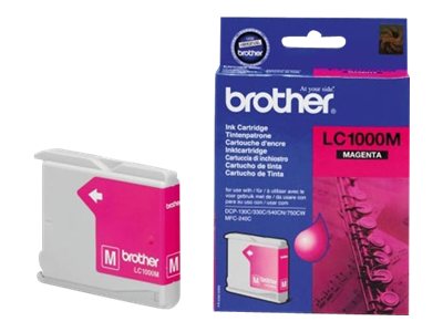 Brother LC1000M - Magenta - Original - Tintenpatrone - für Brother DCP-350 - 353 - 357 - 560 - 750 - 770 - MFC-3360 - 465 - 5460 - 5860 - 660 - 680 - 845 - 885 Brother LC1000M - Magenta - Original - Tintenpatrone - für Brother DCP-350 - 353 - 357 - 560 - 750 - 770 - MFC-3360 - 465 - 5460 - 5860 - 660 - 680 - 845 - 885