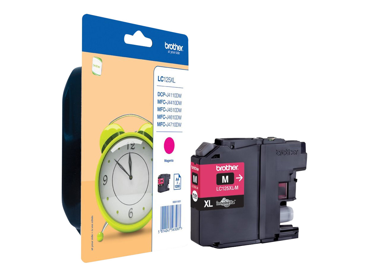 Brother LC125XLM - Sehr hohe Ergiebigkeit - Magenta - Original - Tintenpatrone - für Brother DCP-J4110 - MFC-J4410 - J4510 - J4610 - J4710 - J6520 - J6720 - J6920