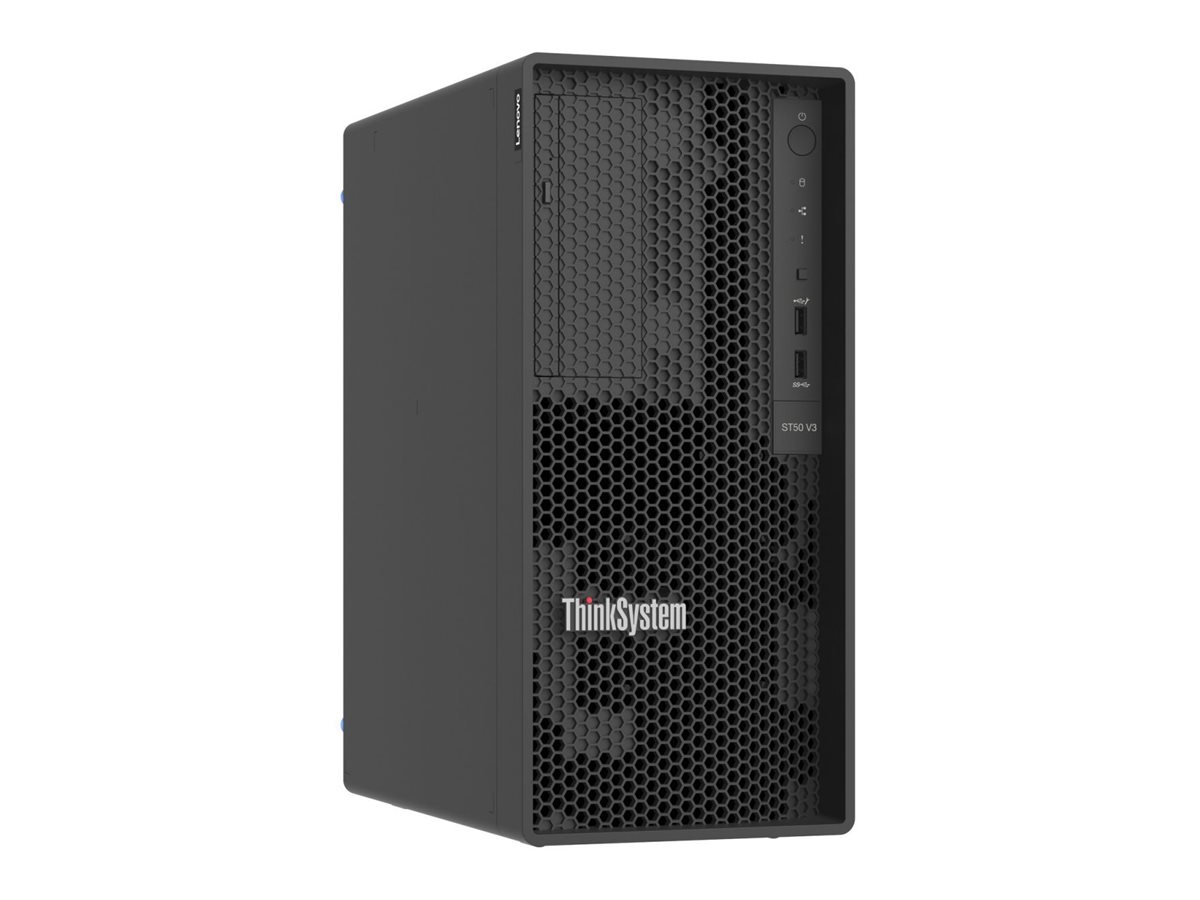 Lenovo ThinkSystem ST50 V3 7DF3 - Server - Tower - 5U - 1-Weg - 1 x Xeon 6315P / 2.8 GHz - RAM 16 GB - SSD 2 x 480 GB - Matrox G200 - 1GbE - kein Betriebssystem - Monitor: keiner