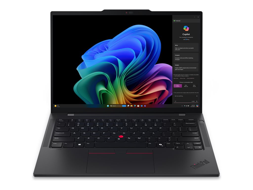 ThinkPad T14s Gen 6 21N1 35,6 cm (14") Snapdragon X1E-78-100 3,4GHz 32GB/1TB 180° Win11 Pro (auf AR - Qualcomm Adreno - 32 GB RAM - 1 TB SSD TCG Opal Encryption 2 - NVMe - 35.6 cm (14") IPS 1920 x 1200 - Bluetooth - Wi-Fi 7 - Schwarz - kbd: Deutsch - mi…