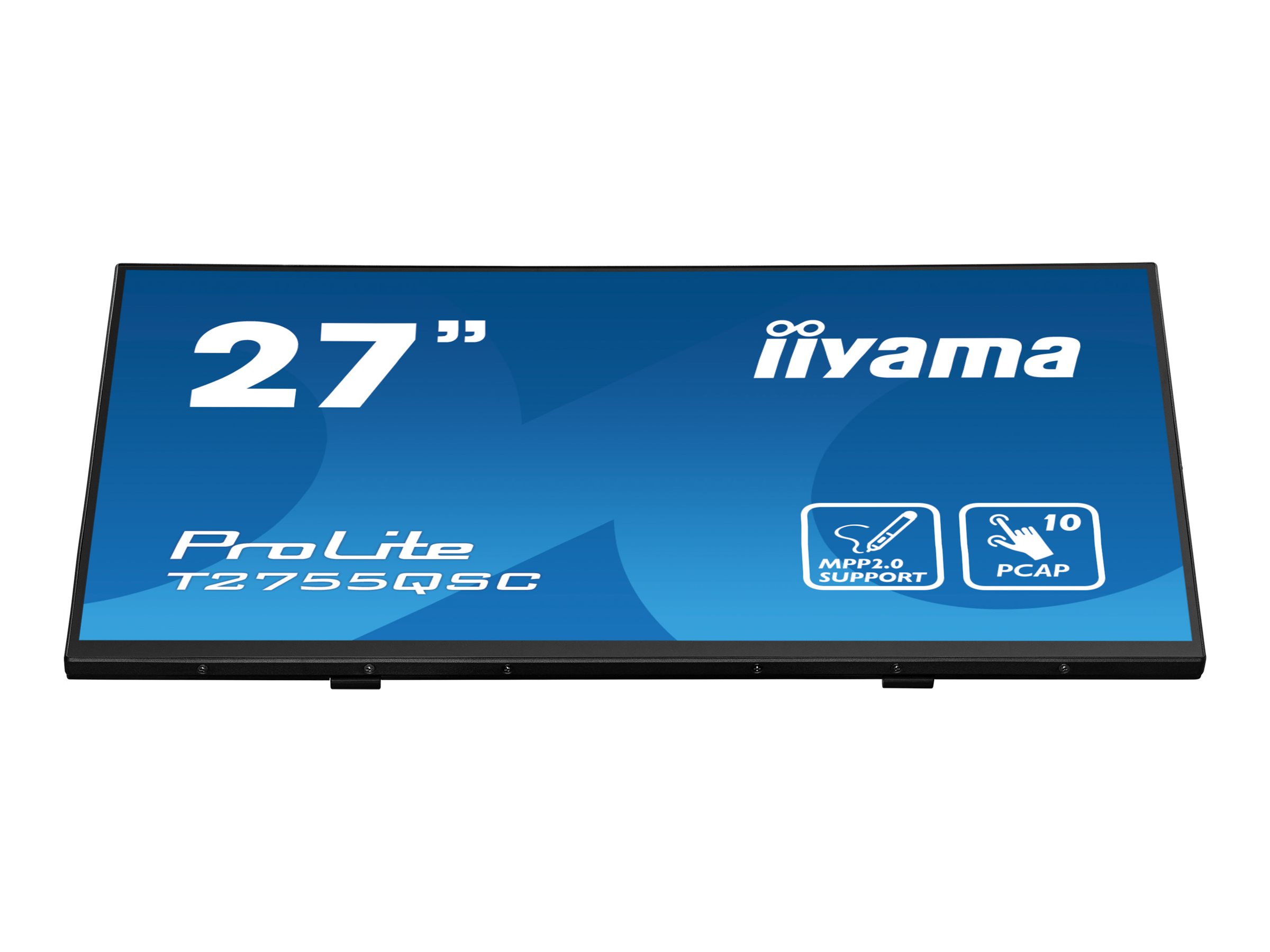 Iiyama ProLite T2755QSC-B1 - LED-Monitor - 68.4 cm - Touchscreen - 2560 x 1440 WQHD @ 75 Hz - IPS - 400 cd/m² - 1000:1 - 5 ms - HDMI - DisplayPort - Lautsprecher - mattschwarz