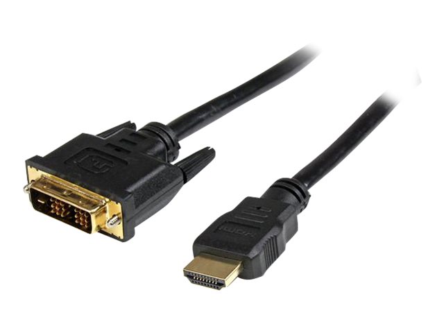 Adapterkabel HDMI -> DVI 1,0m St./St. - St/St - Adapterkabel - HDMI männlich zu DVI-D männlich - 1 m - abgeschirmt - Schwarz