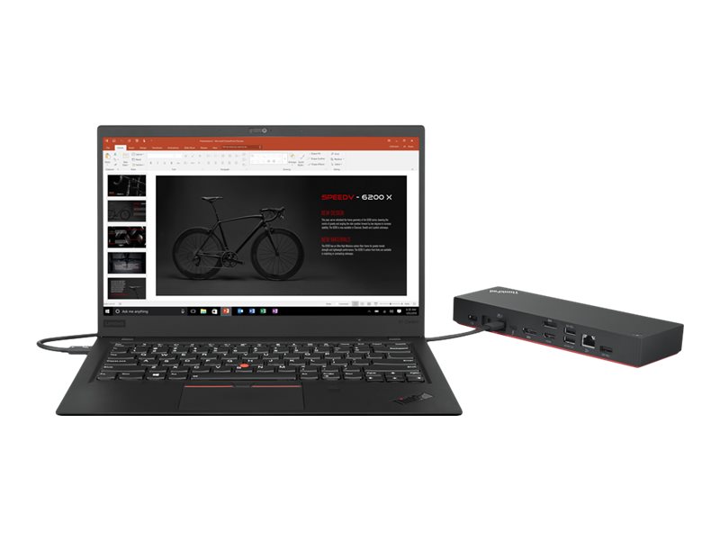 Lenovo ThinkPad Universal Thunderbolt 4 Dock - Dockingstation - Thunderbolt 4 - HDMI - 2 x DP - 1GbE - 135 Watt - Campus - Europa - für ThinkPad E14 Gen 4; L13 Yoga Gen 3; T14s Gen 3; X1 Nano Gen 2; X13 Yoga Gen 3