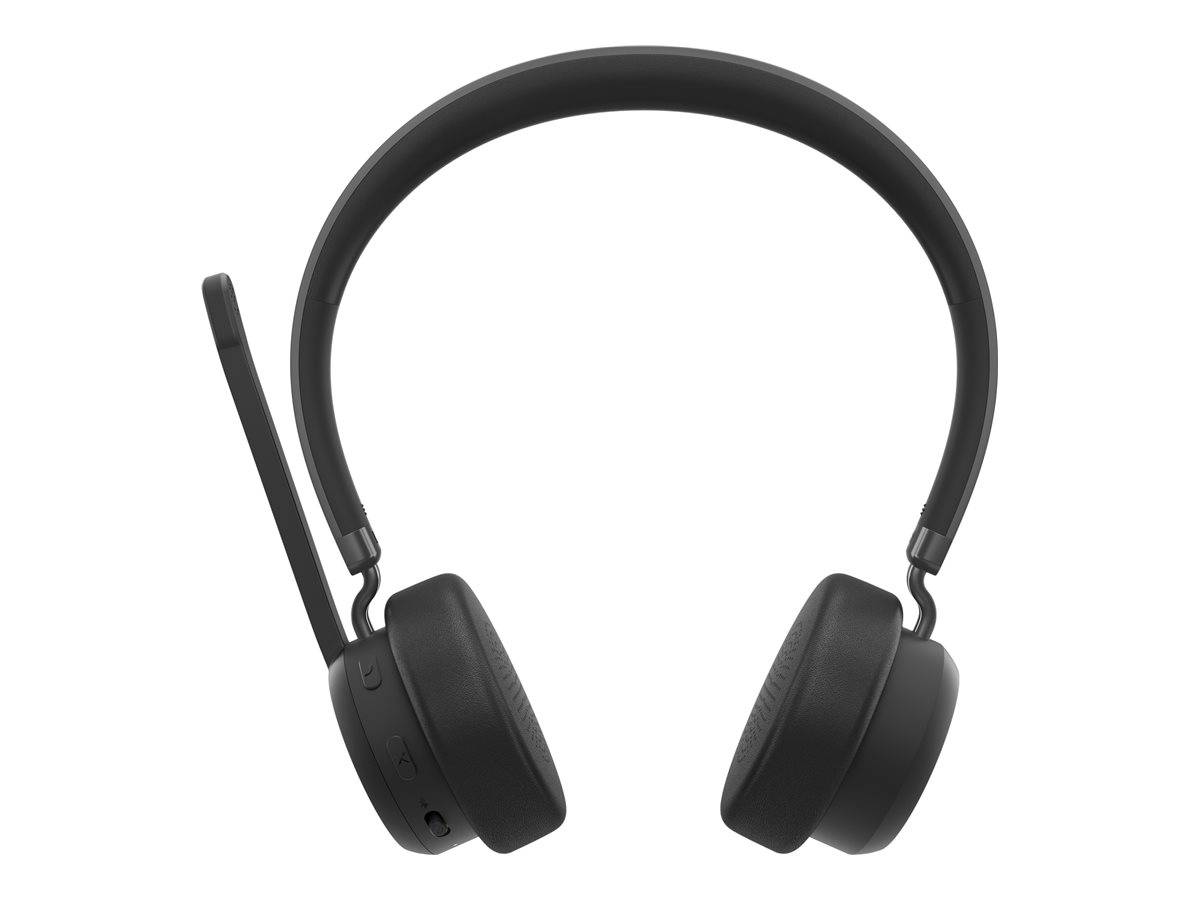 Lenovo Headset - On-Ear - Bluetooth - kabellos - Adapter USB-A via Bluetooth - Schwarz - Zertifiziert für Microsoft Teams